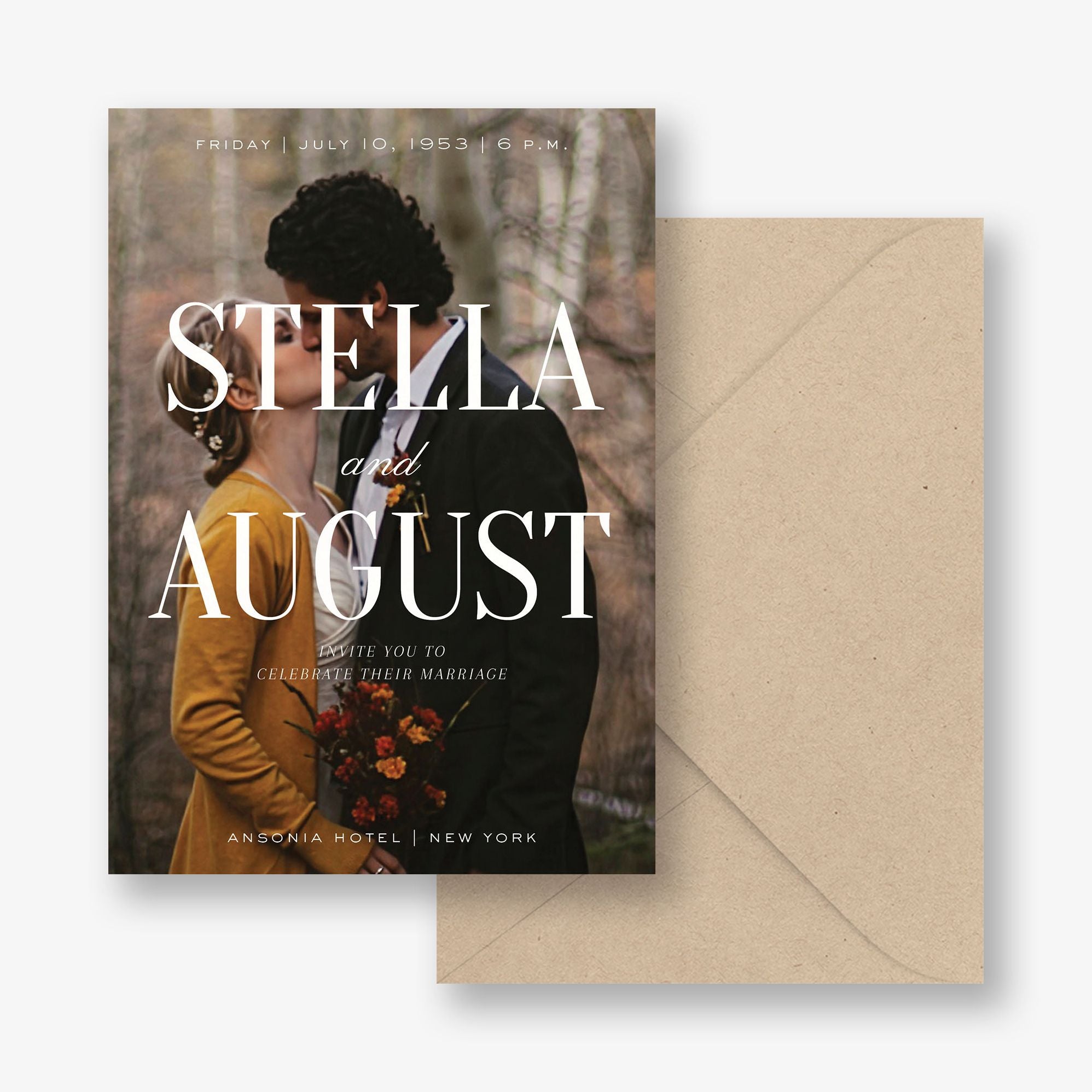 Mist and Muse Photo Wedding Invitation