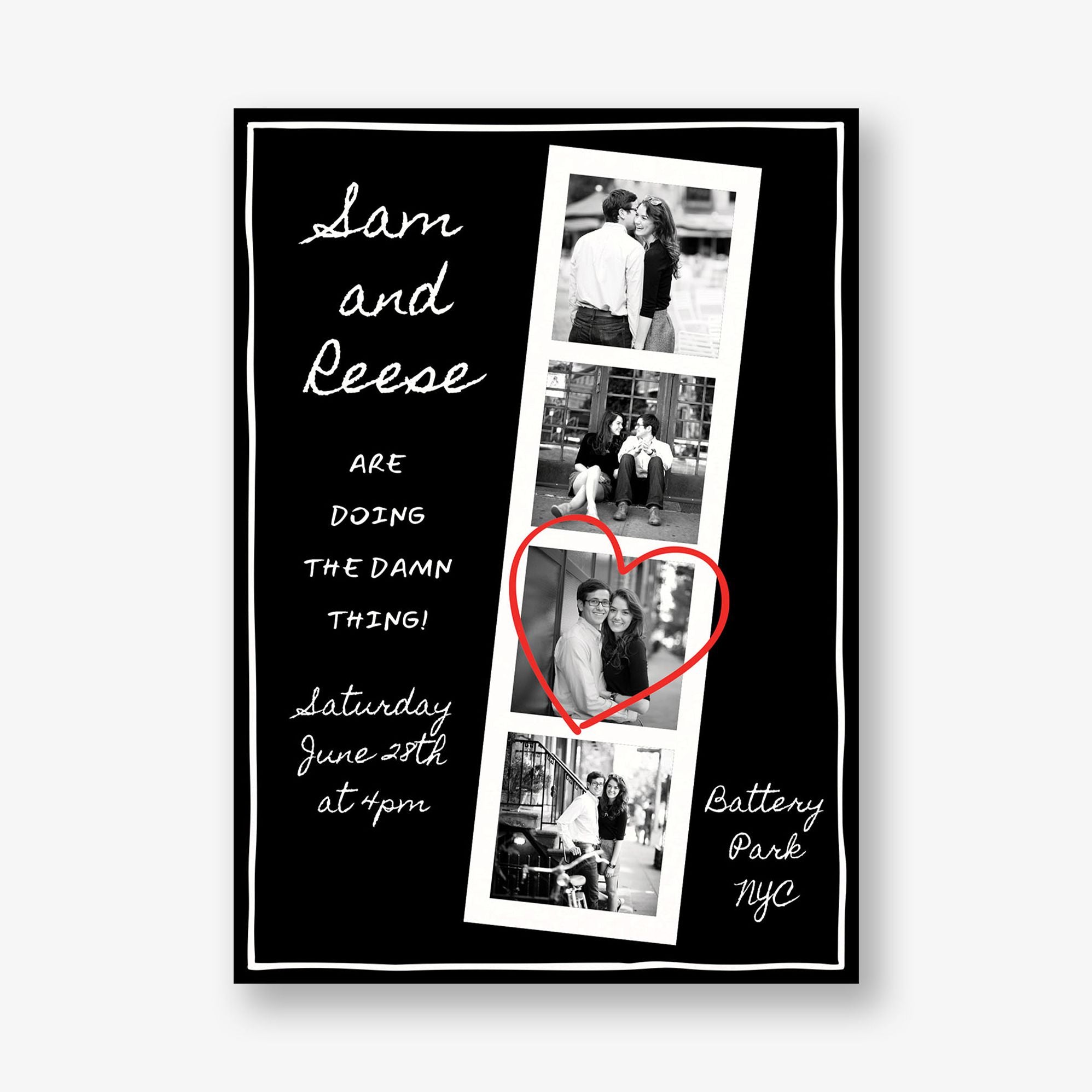 The Candid Look Photo Wedding Invitation