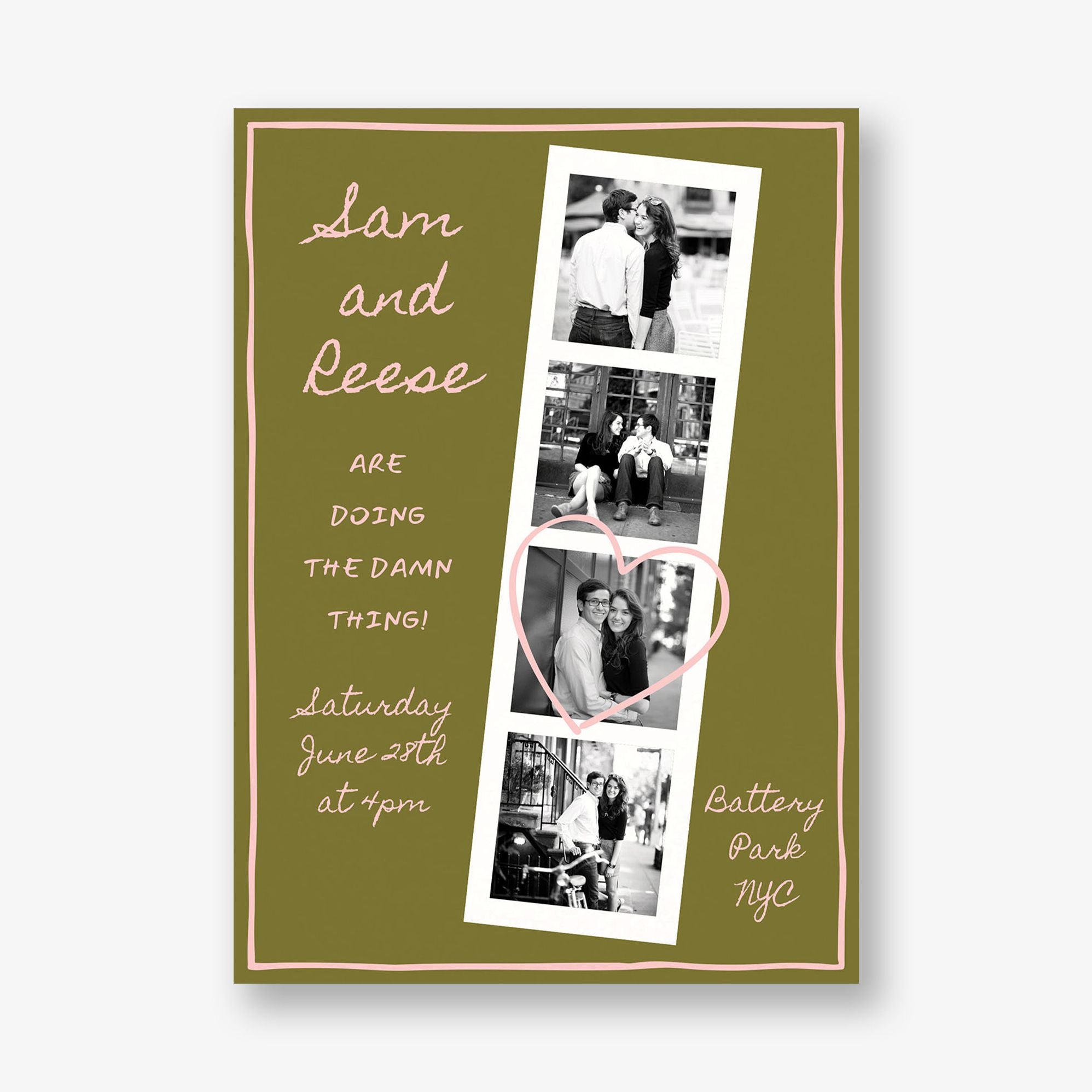 The Candid Look Photo Wedding Invitation