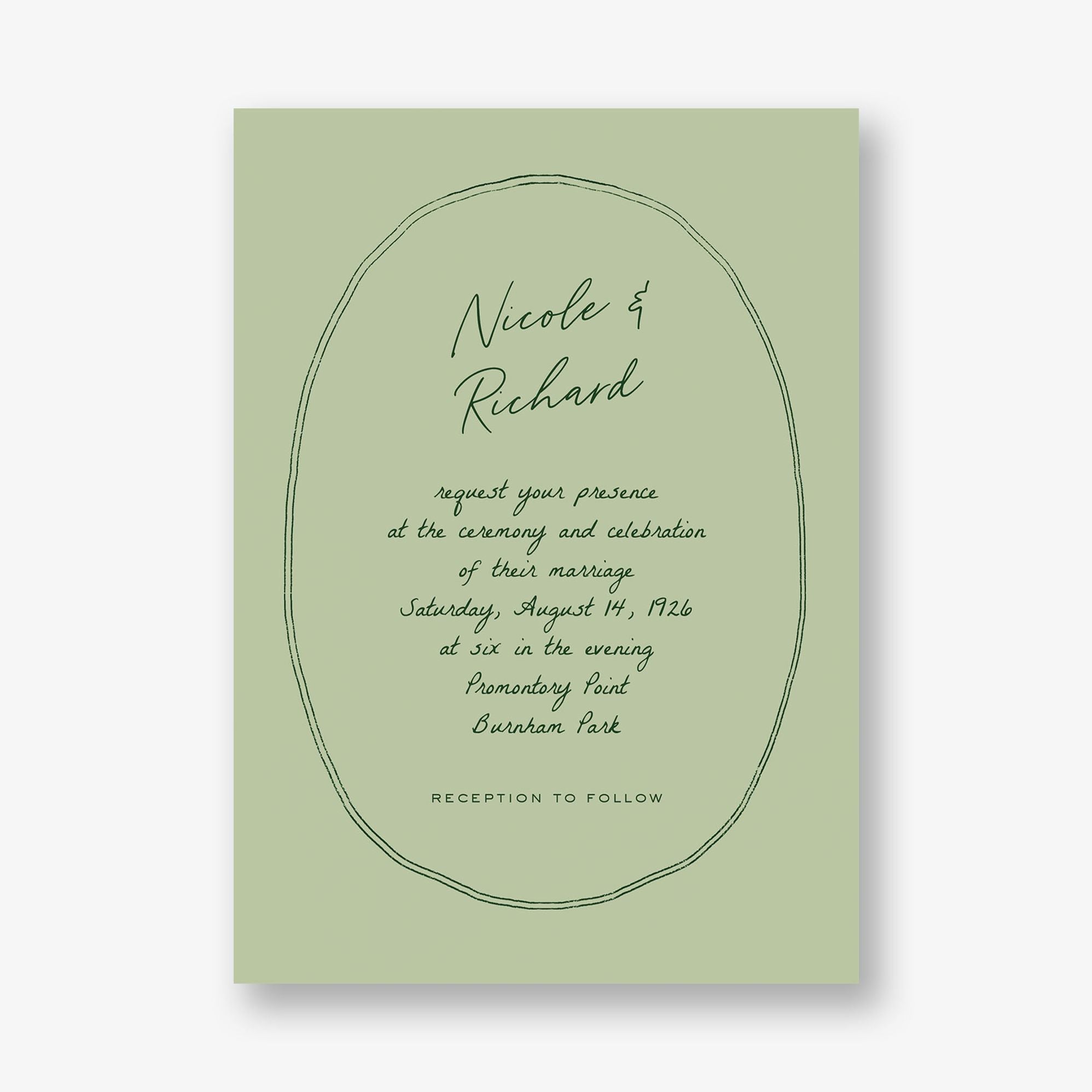 Twin Lines Wedding Invitation