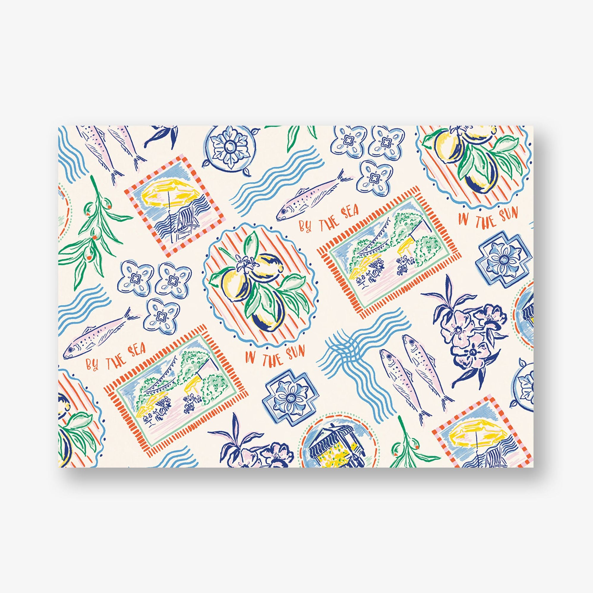 Coastal Collage Stationery