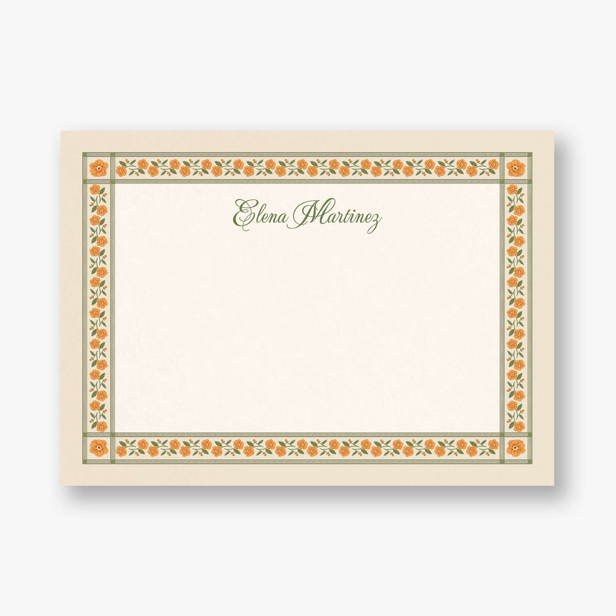Vintage Poppy Border Stationery