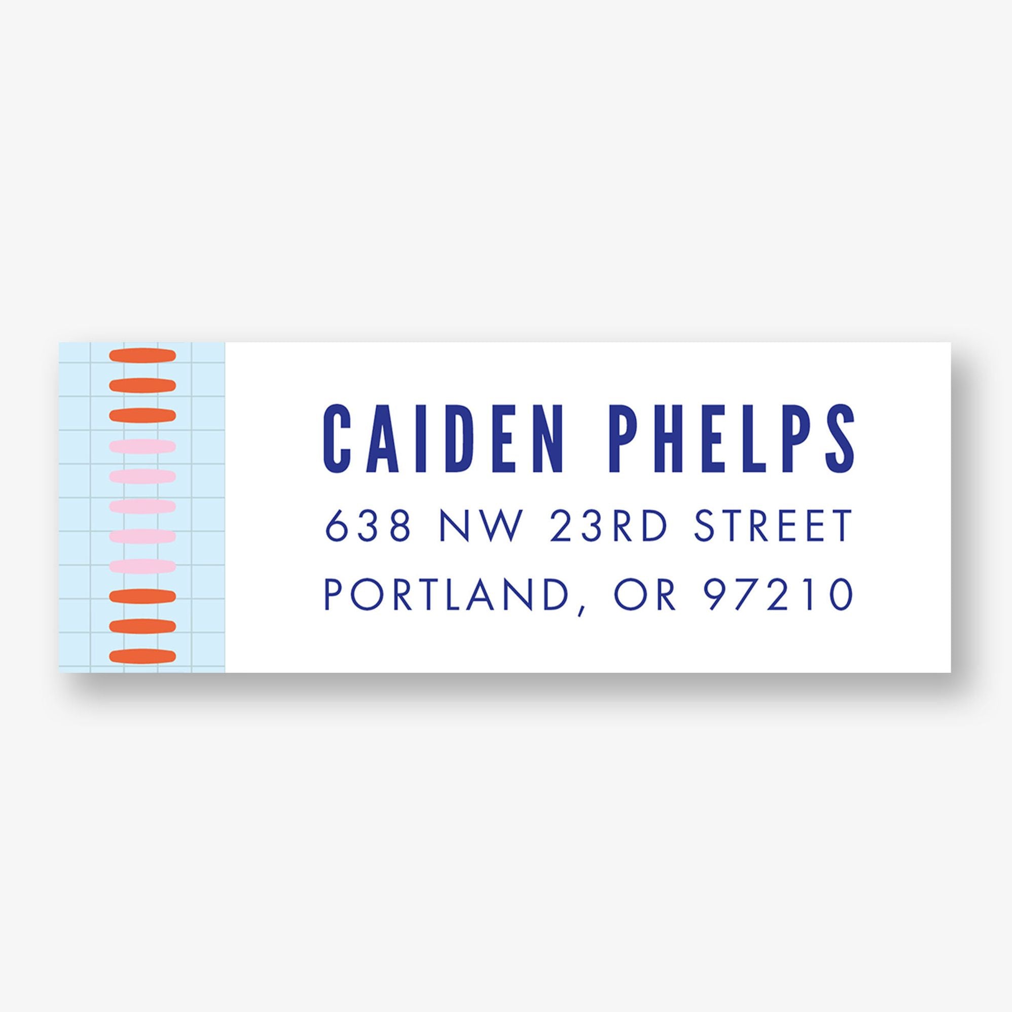 Pool Stripes Return Address Label
