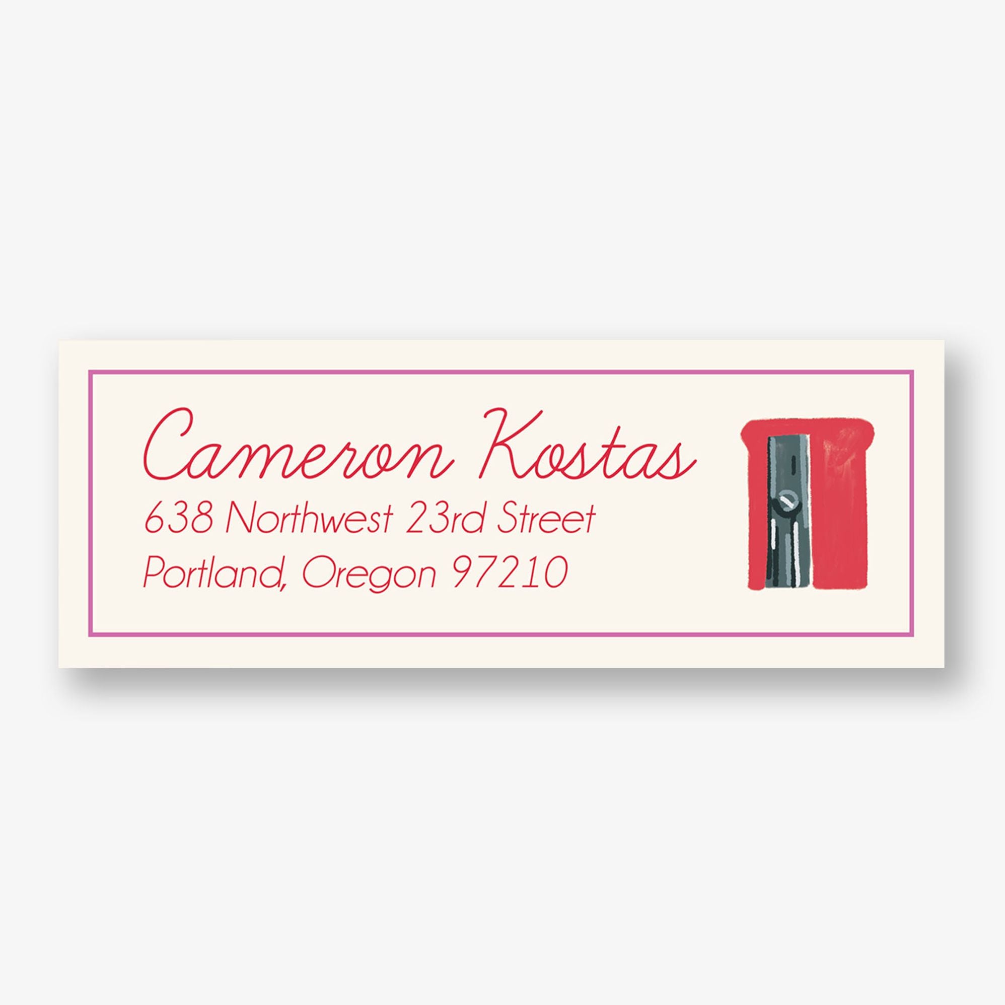Art Supplies Return Address Label