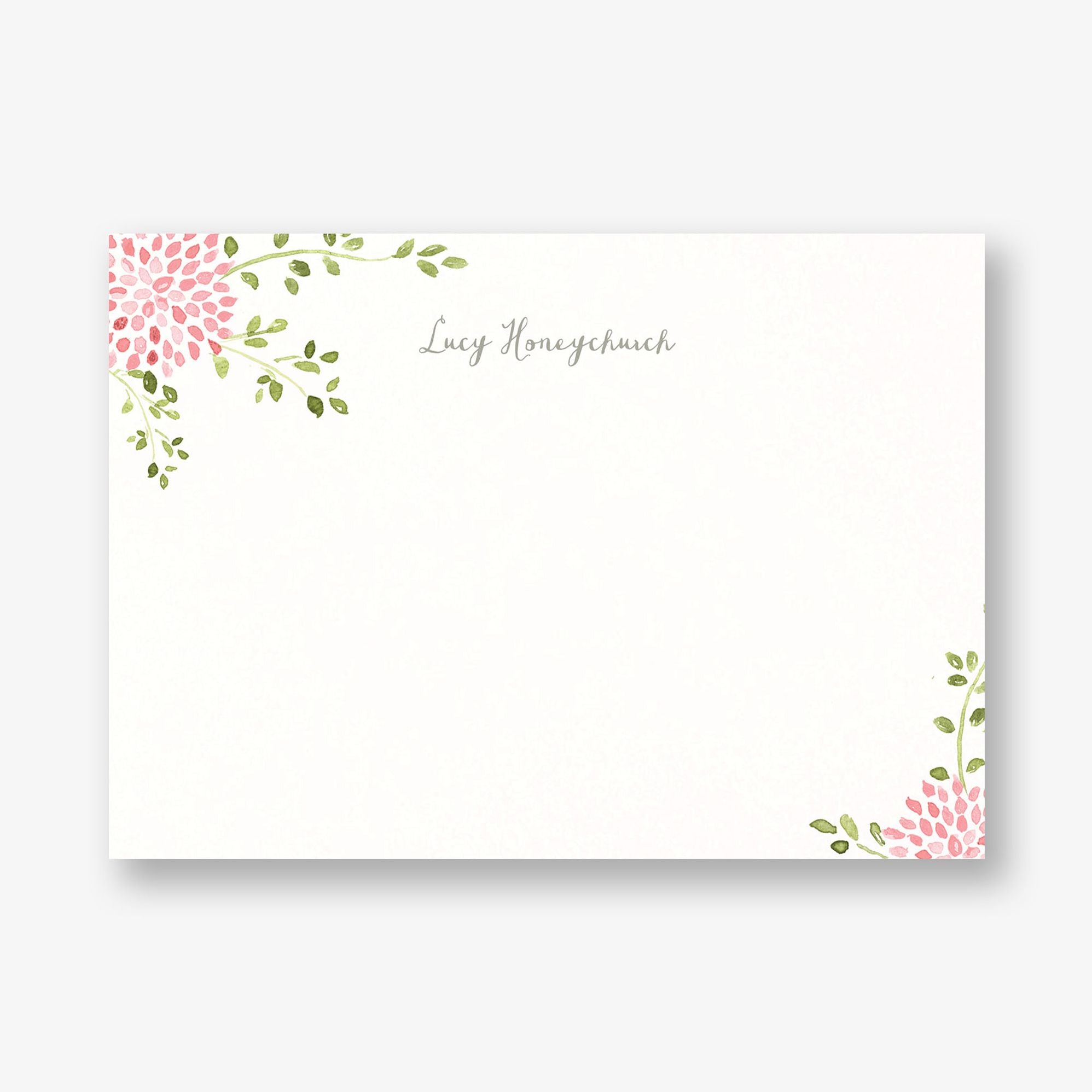 Dahlias Horizontal Stationery