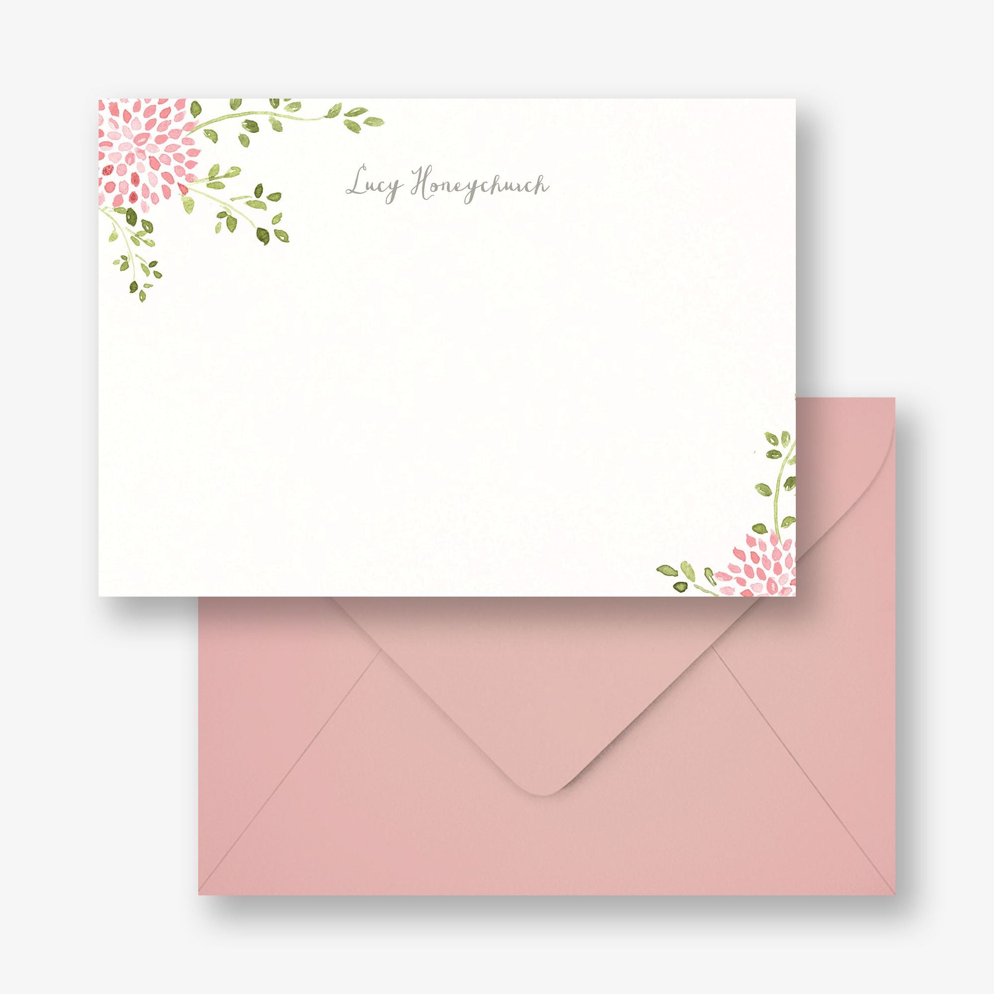 Dahlias Horizontal Stationery