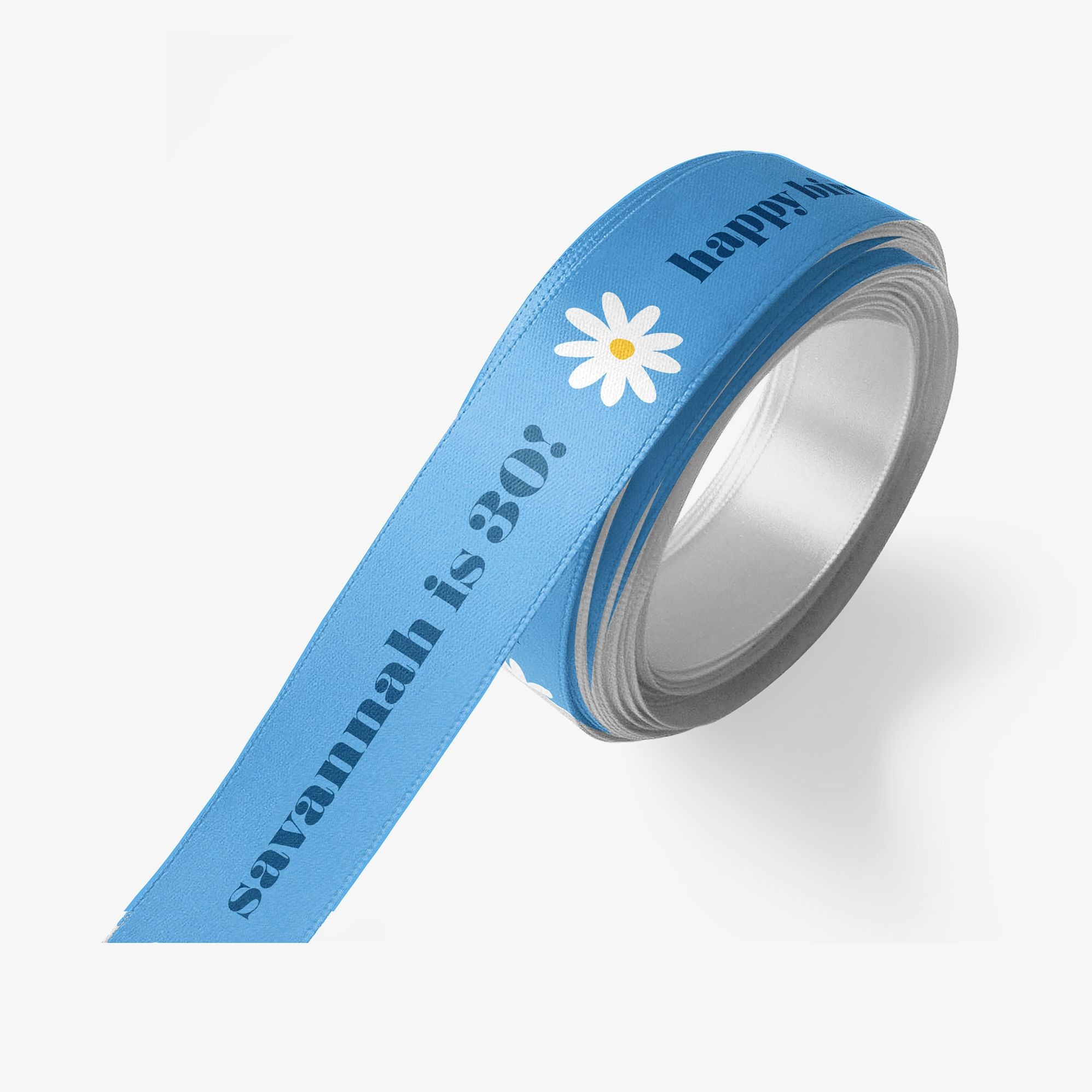 Retro Daisy Custom Ribbon 2 Yard Spool