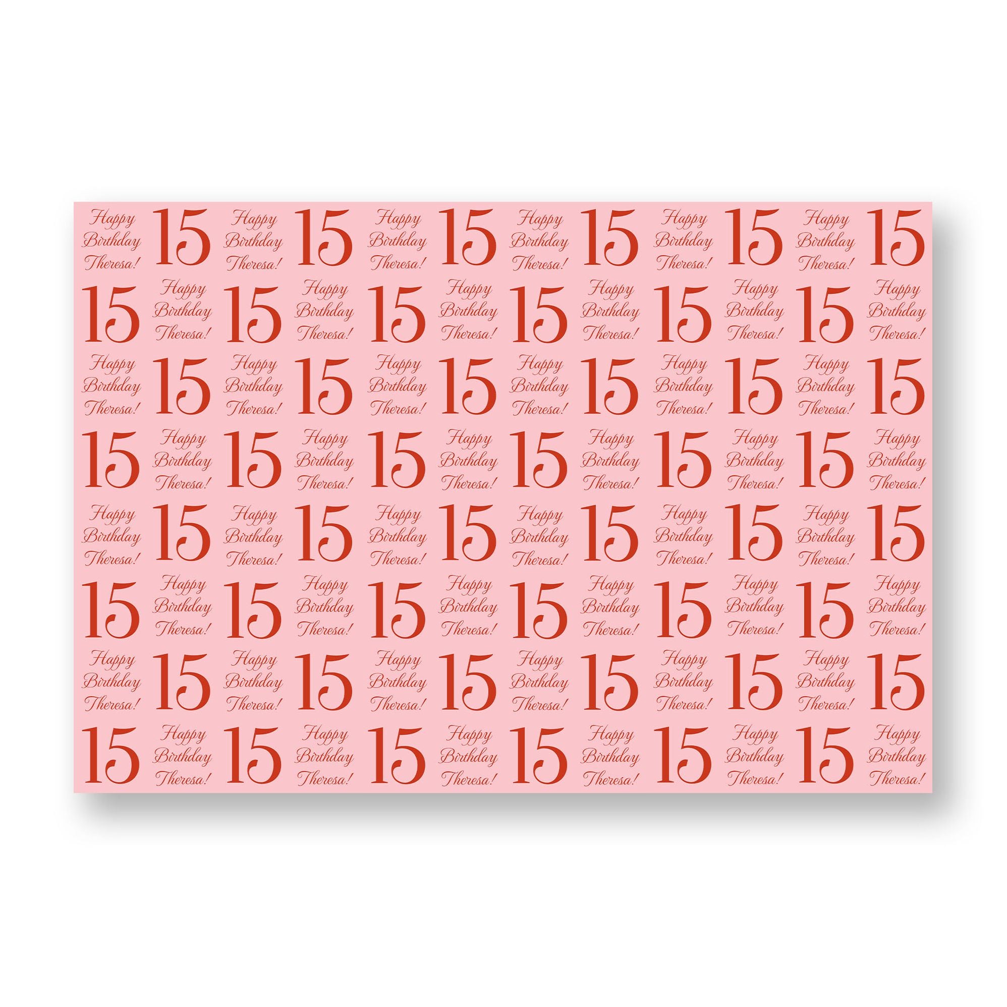 Birthday Numbers Custom Wrapping Paper