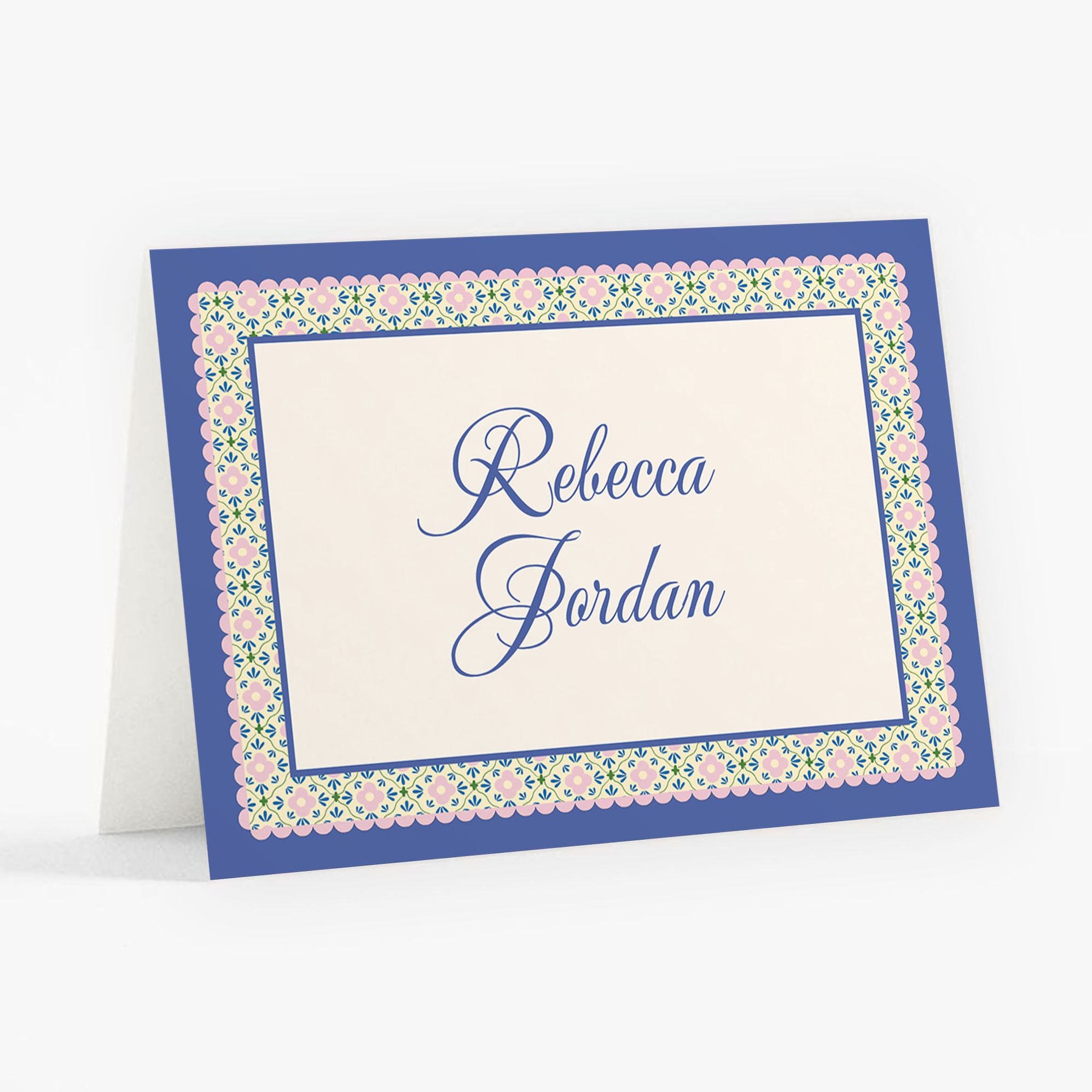 Scalloped Blossoms Bat Mitzvah Stationery