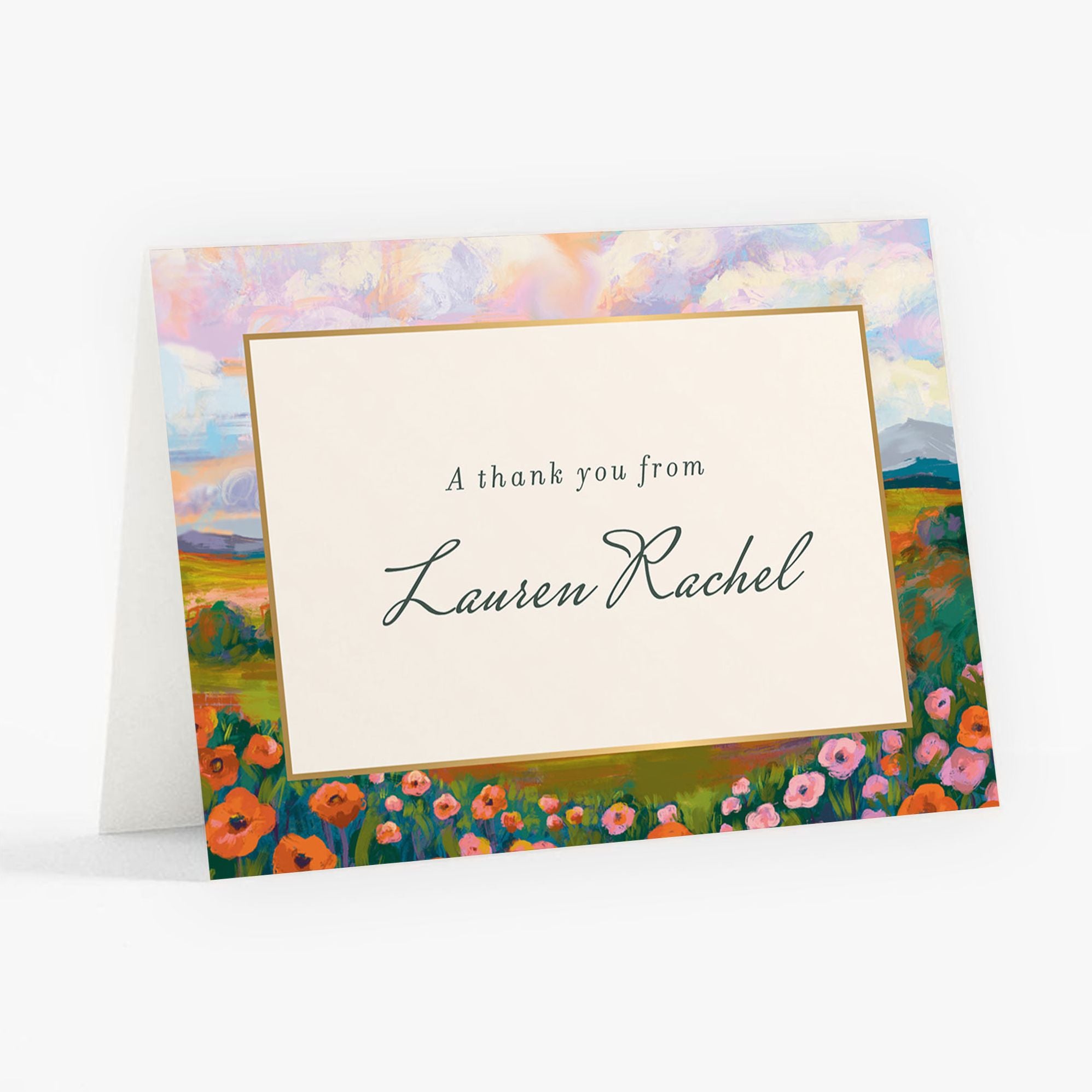 Dreamy Pasture Foil Bat Mitzvah Stationery