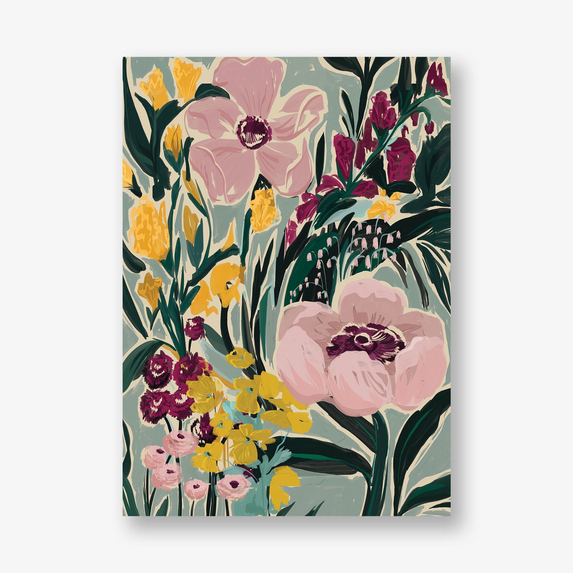 Moody Florals Foil Bat Mitzvah Invitation