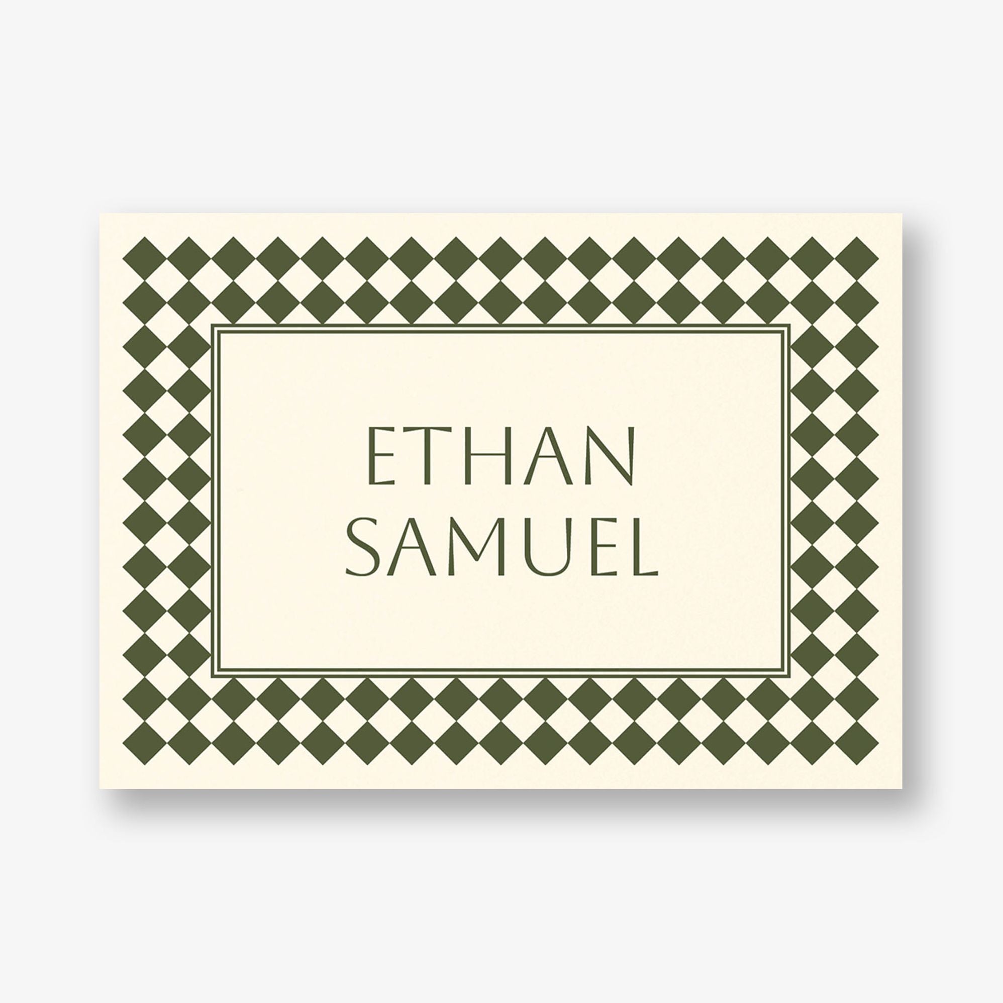 Sophisticated Checker Bar Mitzvah Stationery