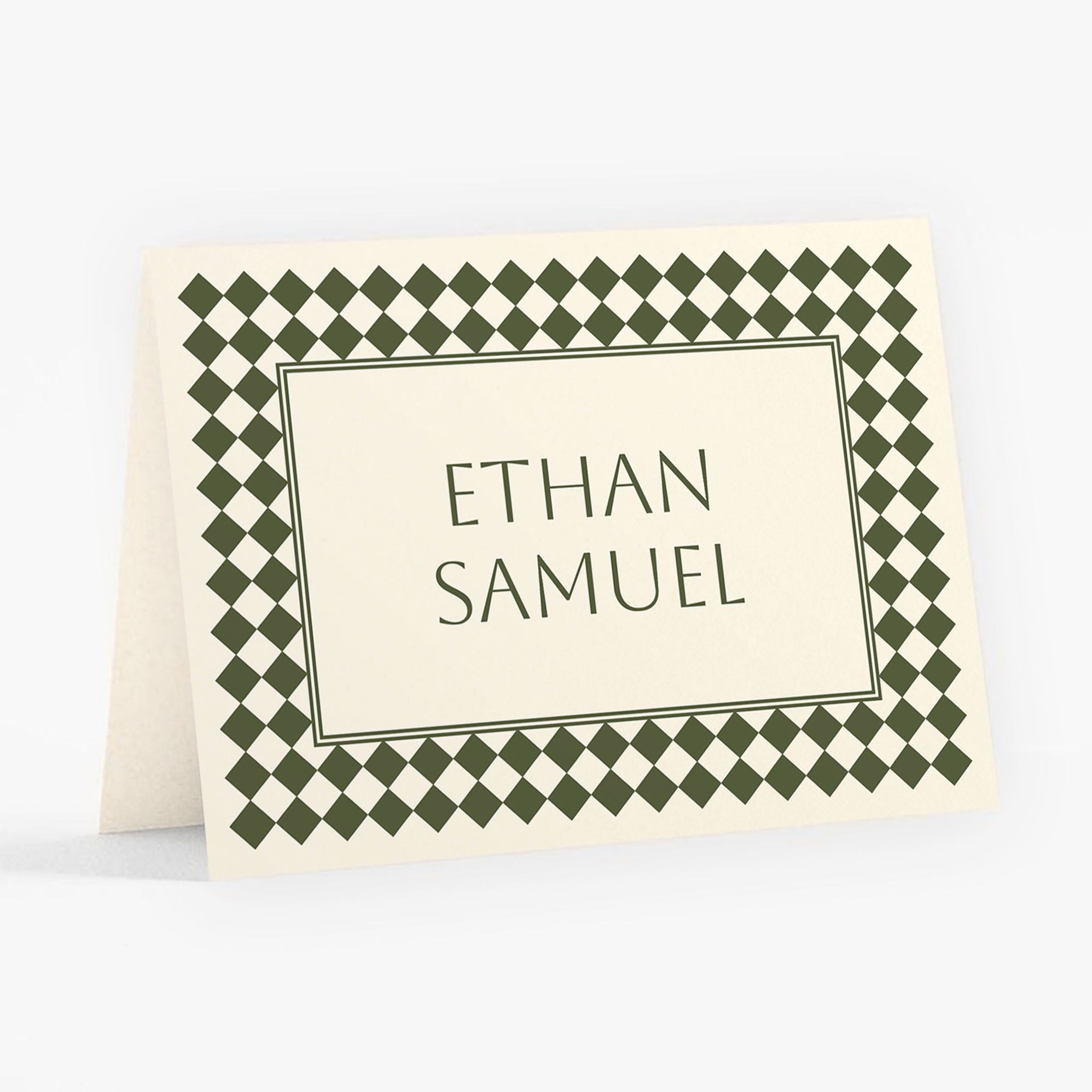 Sophisticated Checker Bar Mitzvah Stationery