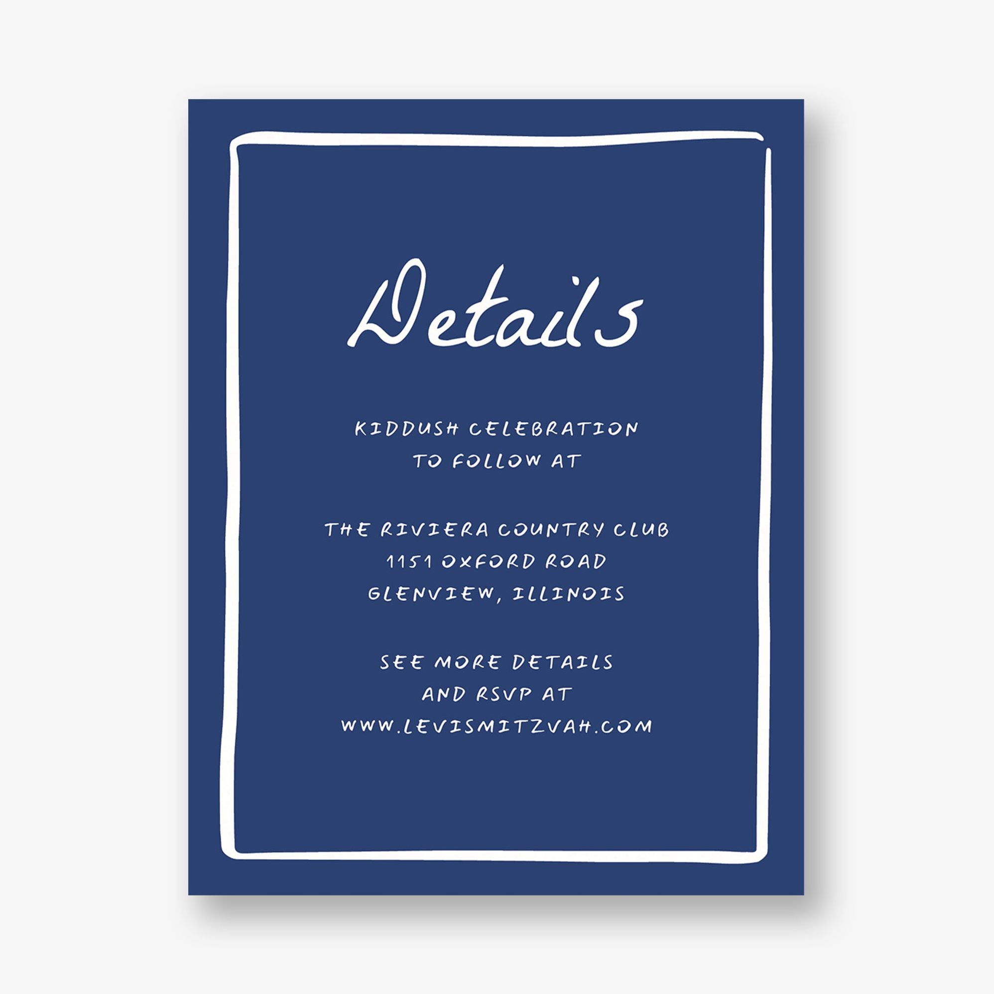 Hand Drawn Border Bar Mitzvah Information