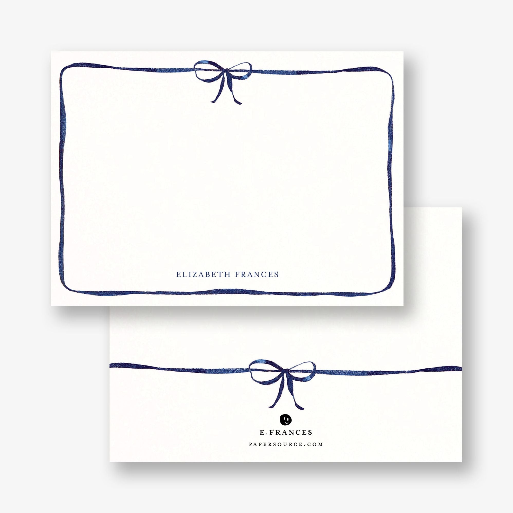 Navy Bow Stationery