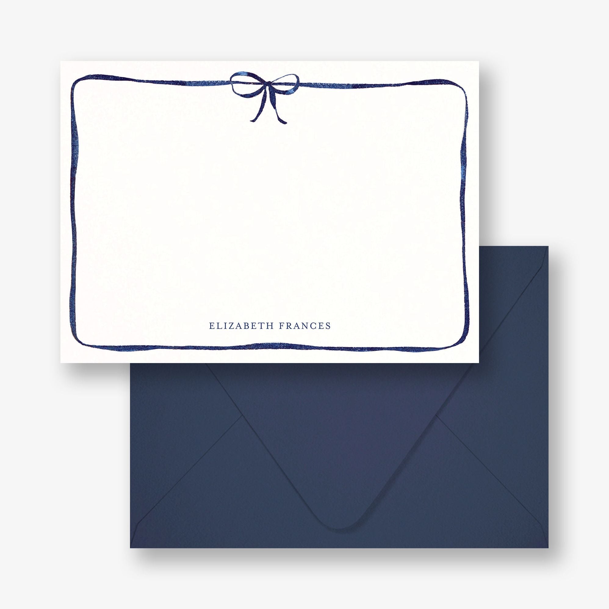 Navy Bow Stationery