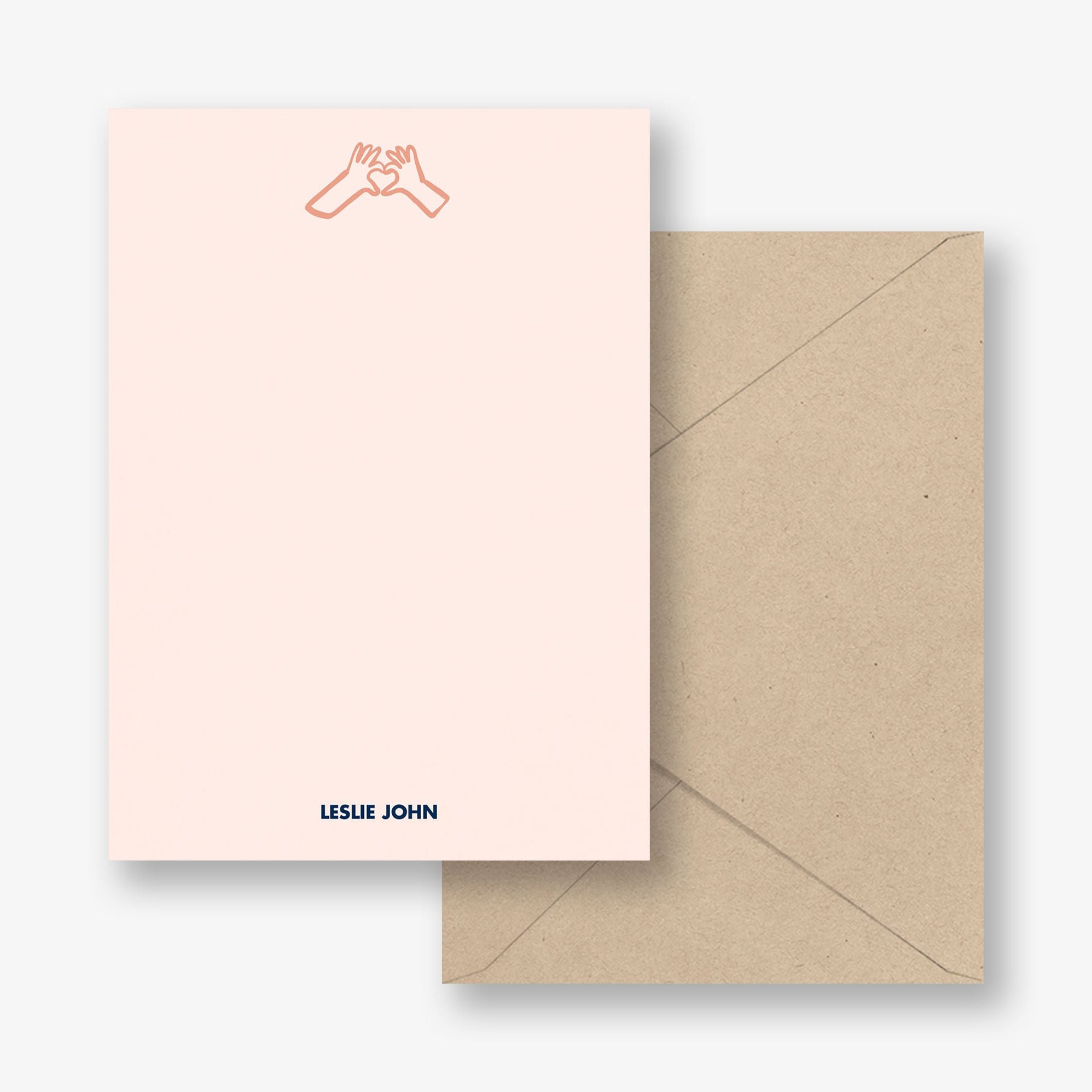 Heart Hands Stationery