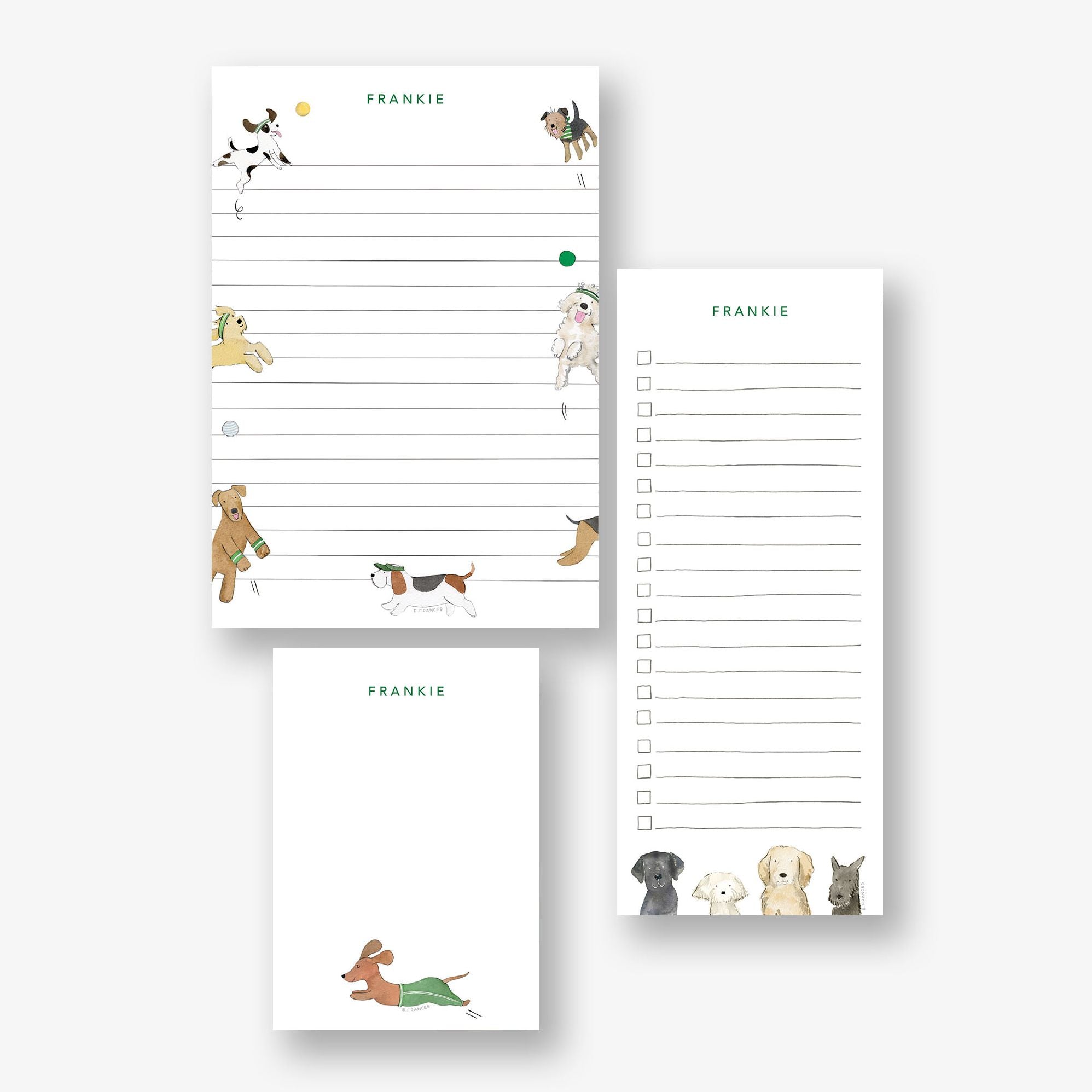 Off Leash Personalized Mixed Notepad Set