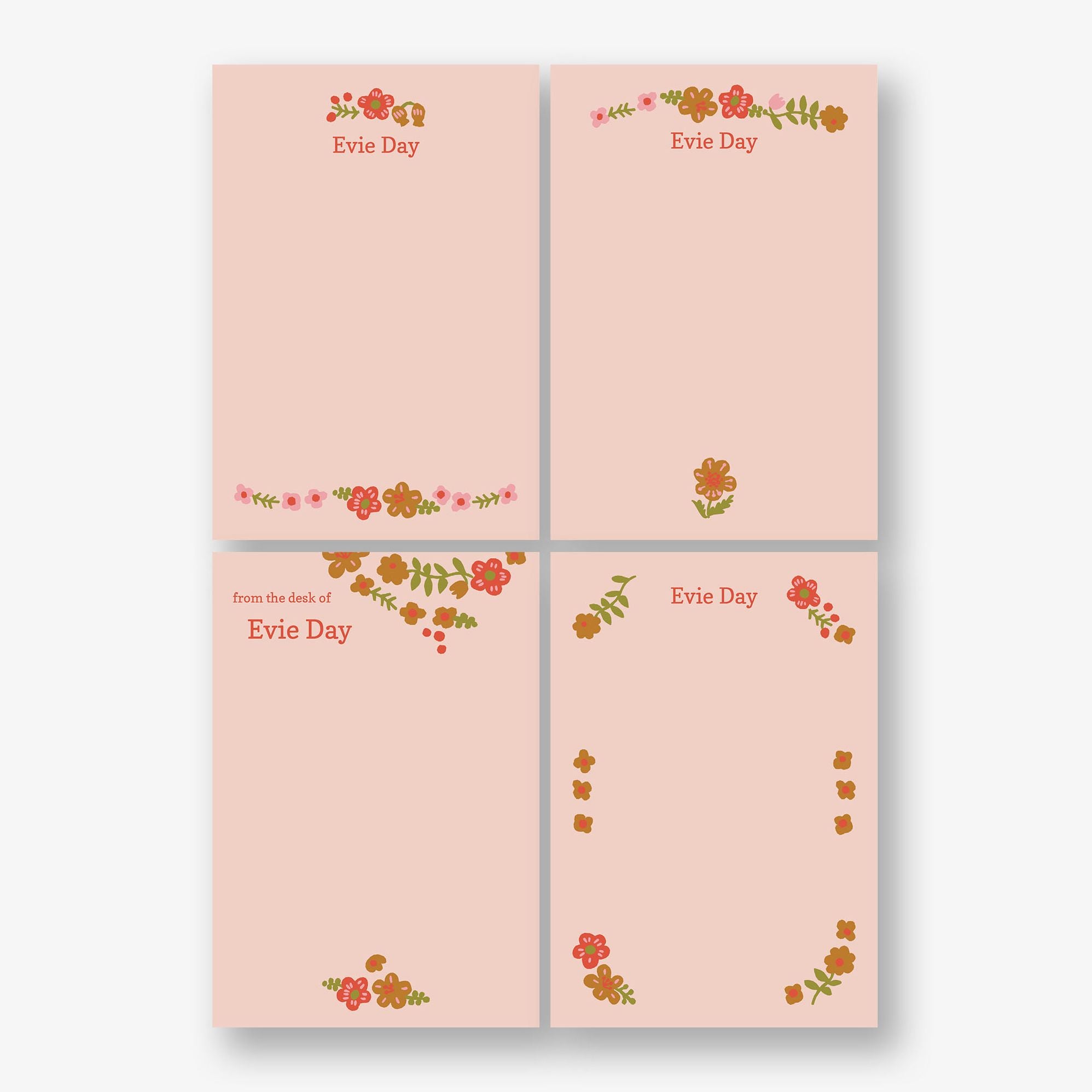 Ditzy Garden Personalized Notepad Set