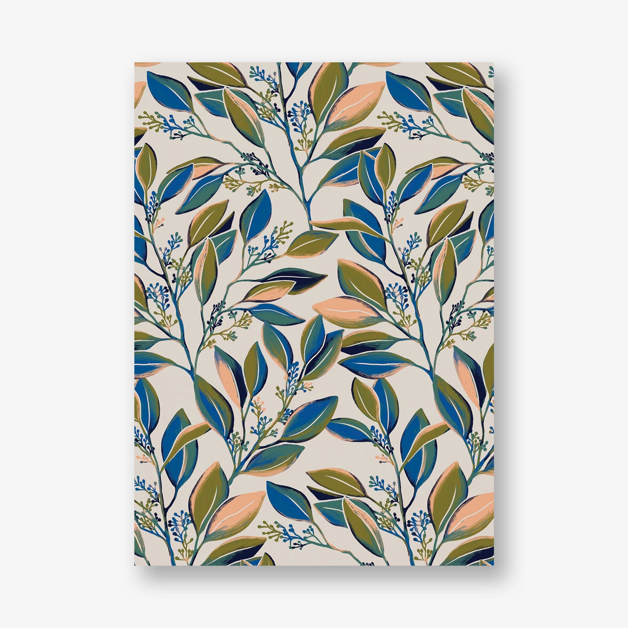 Foliage Frame Photo Memorial Card
