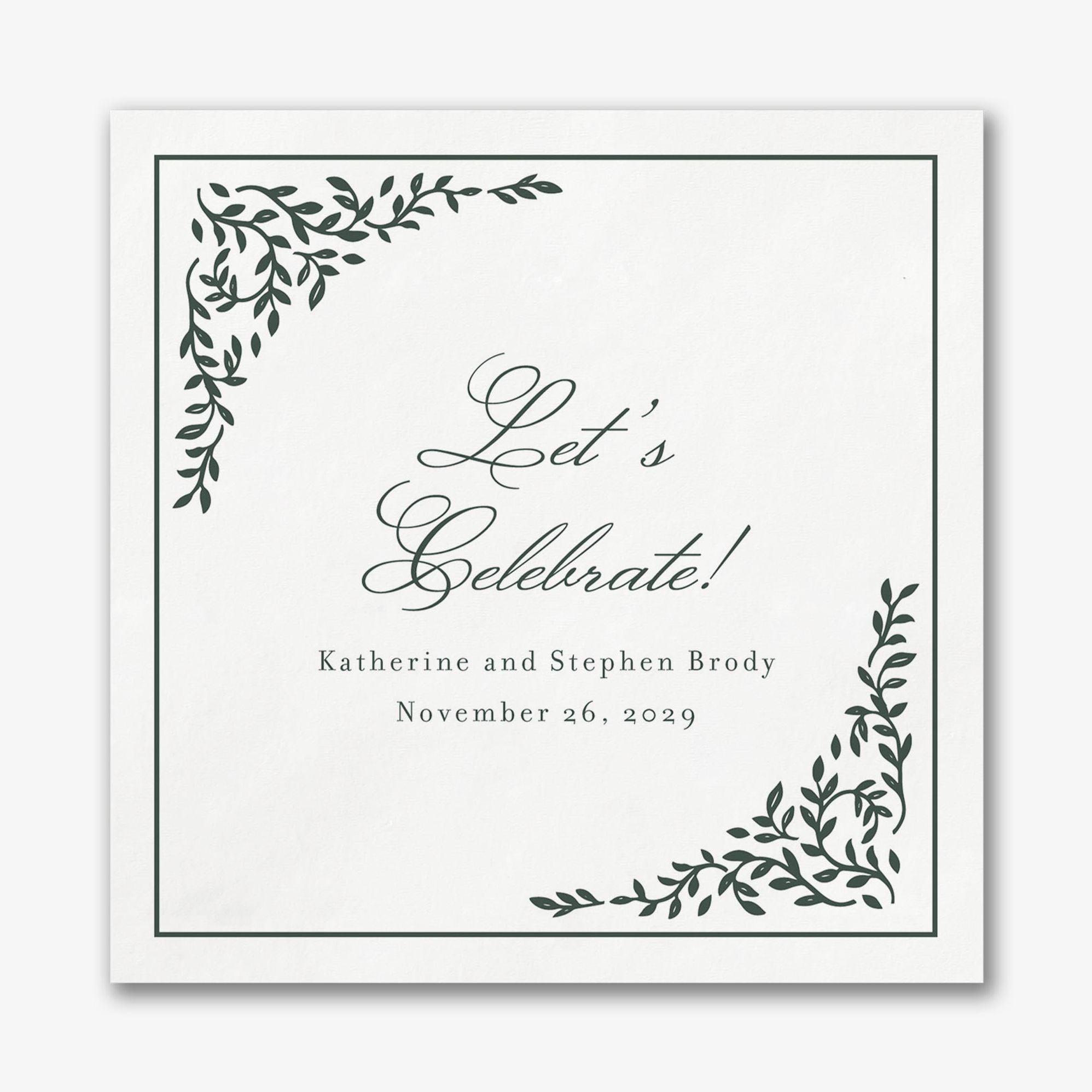 Trellis Vines Square Custom Napkins