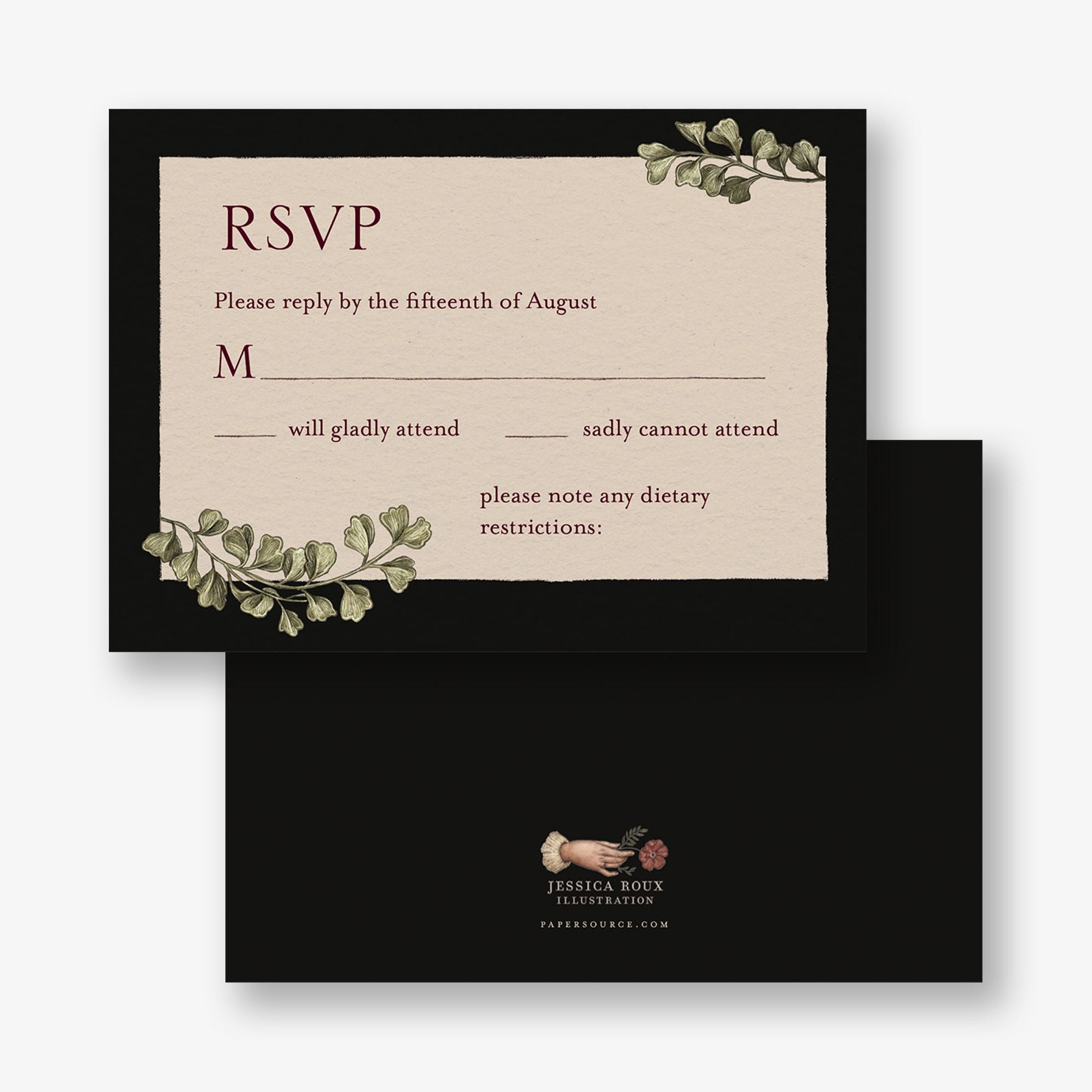Moody Dahlias Response Card