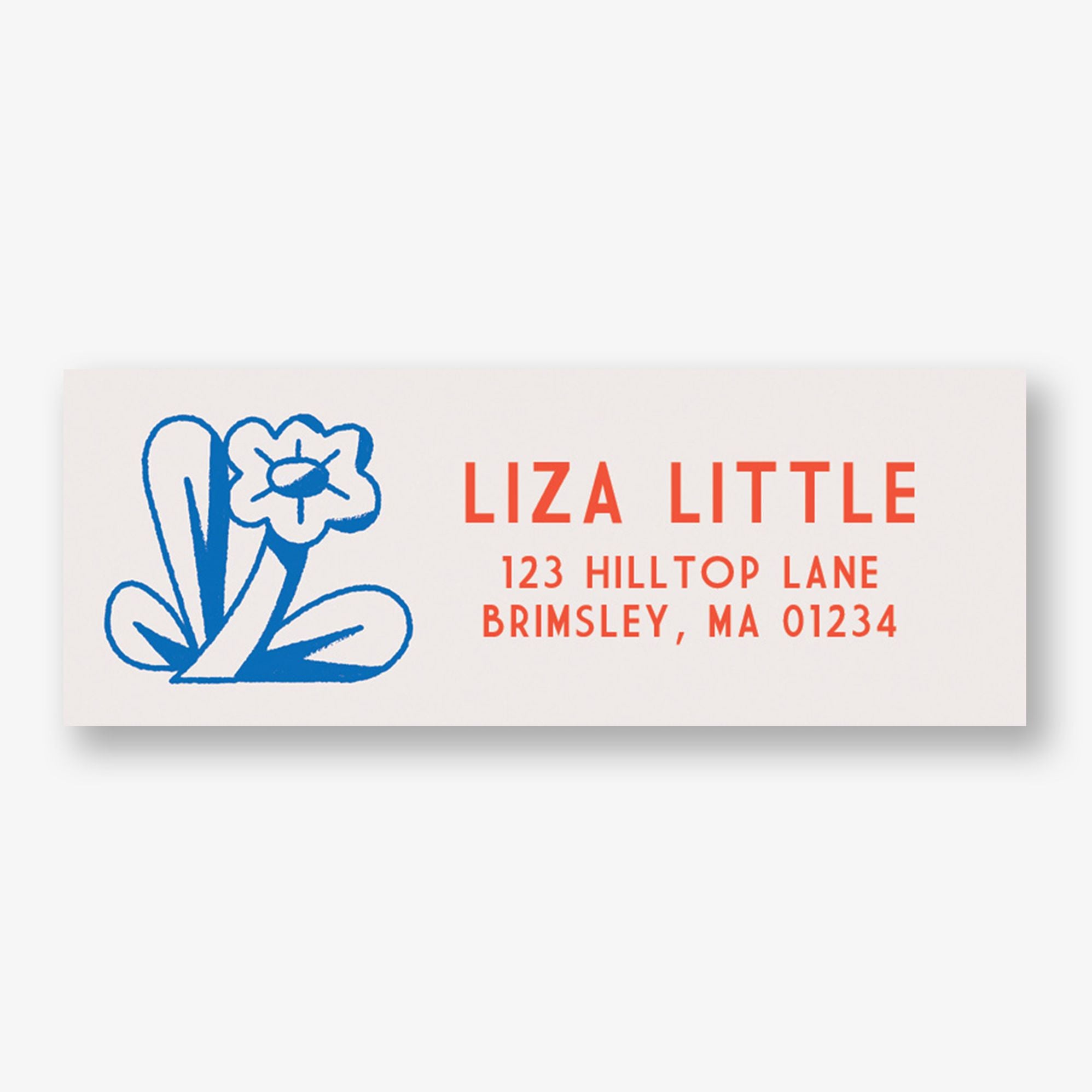 Flower Bud Return Address Label