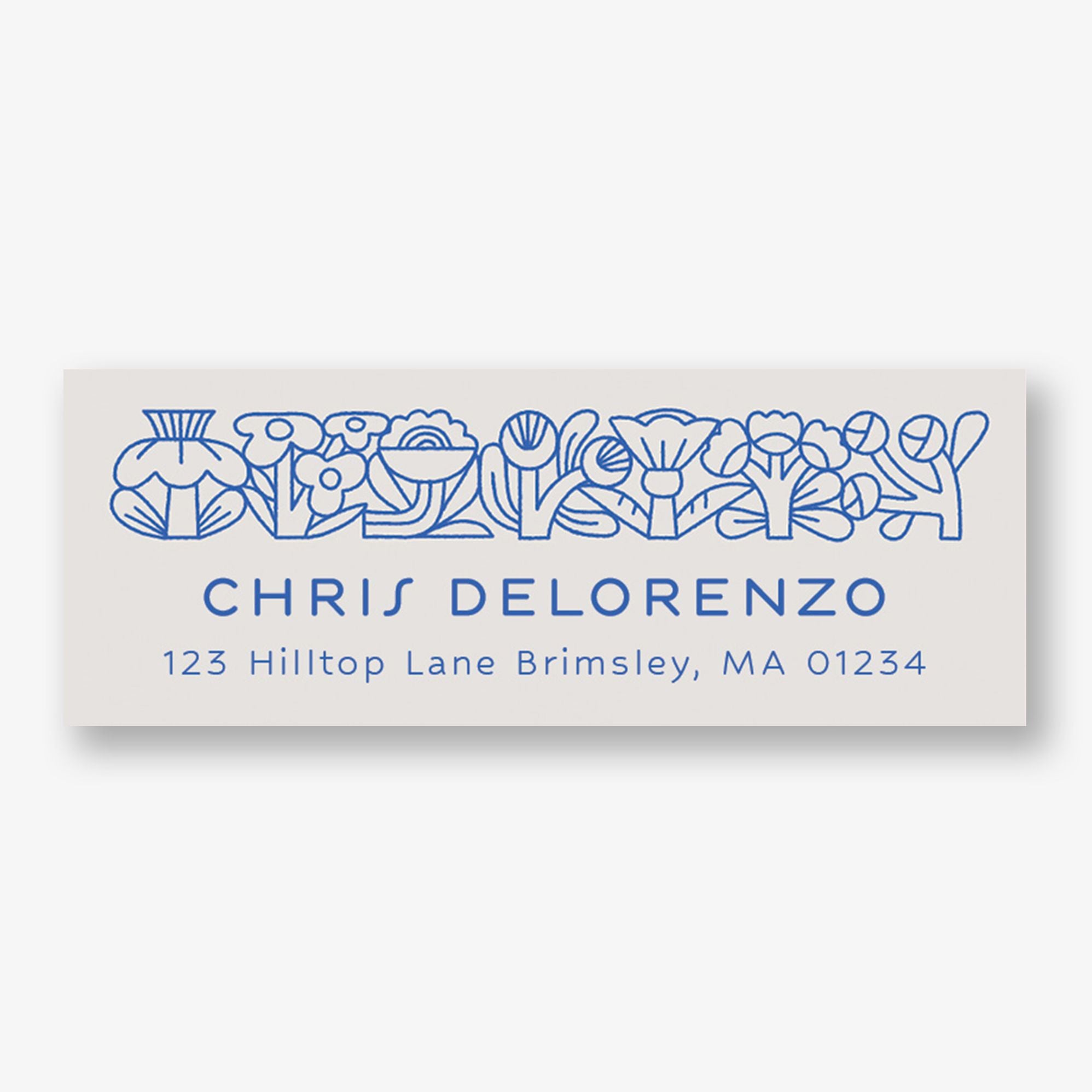 Flower Row Return Address Label