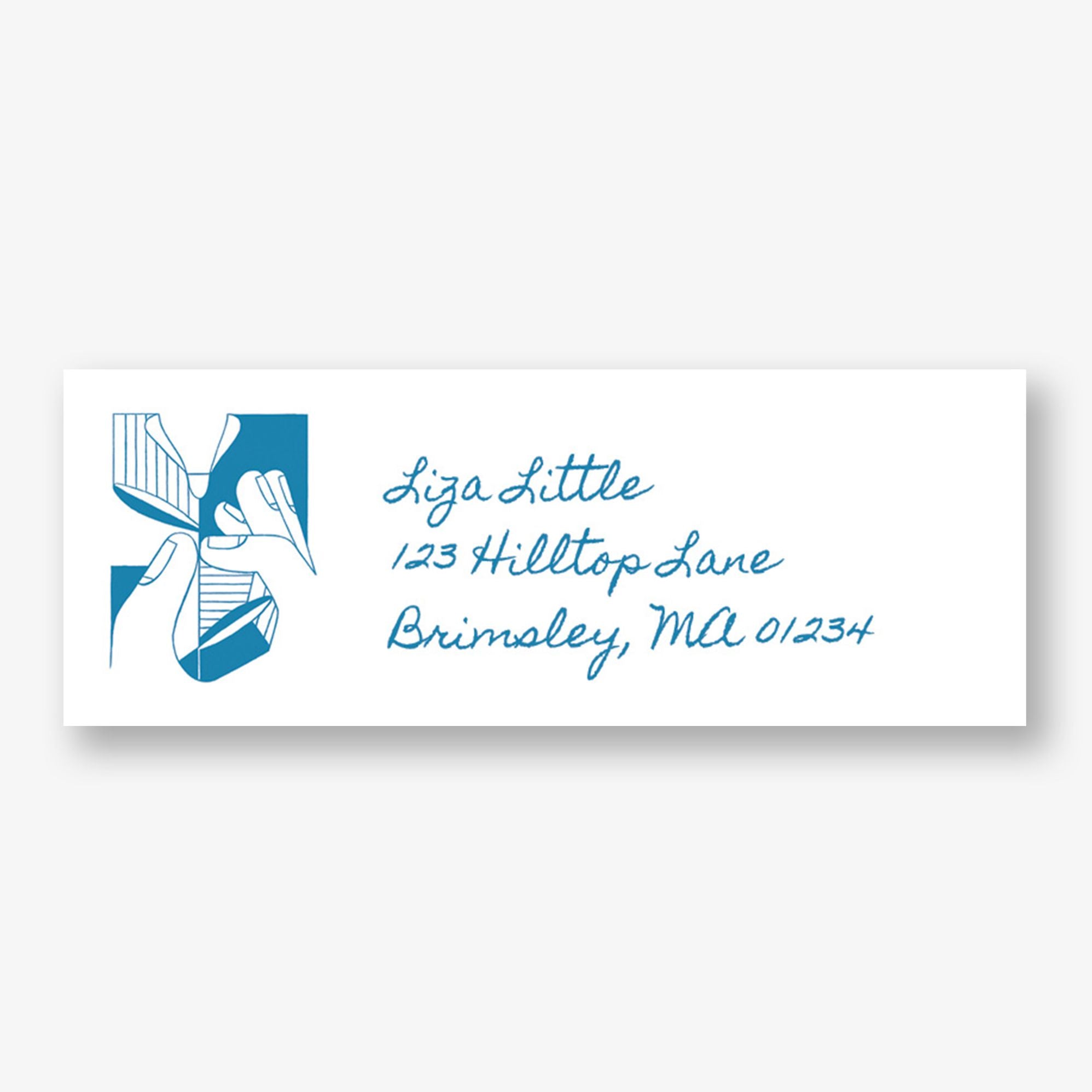 Flower Hand Return Address Label