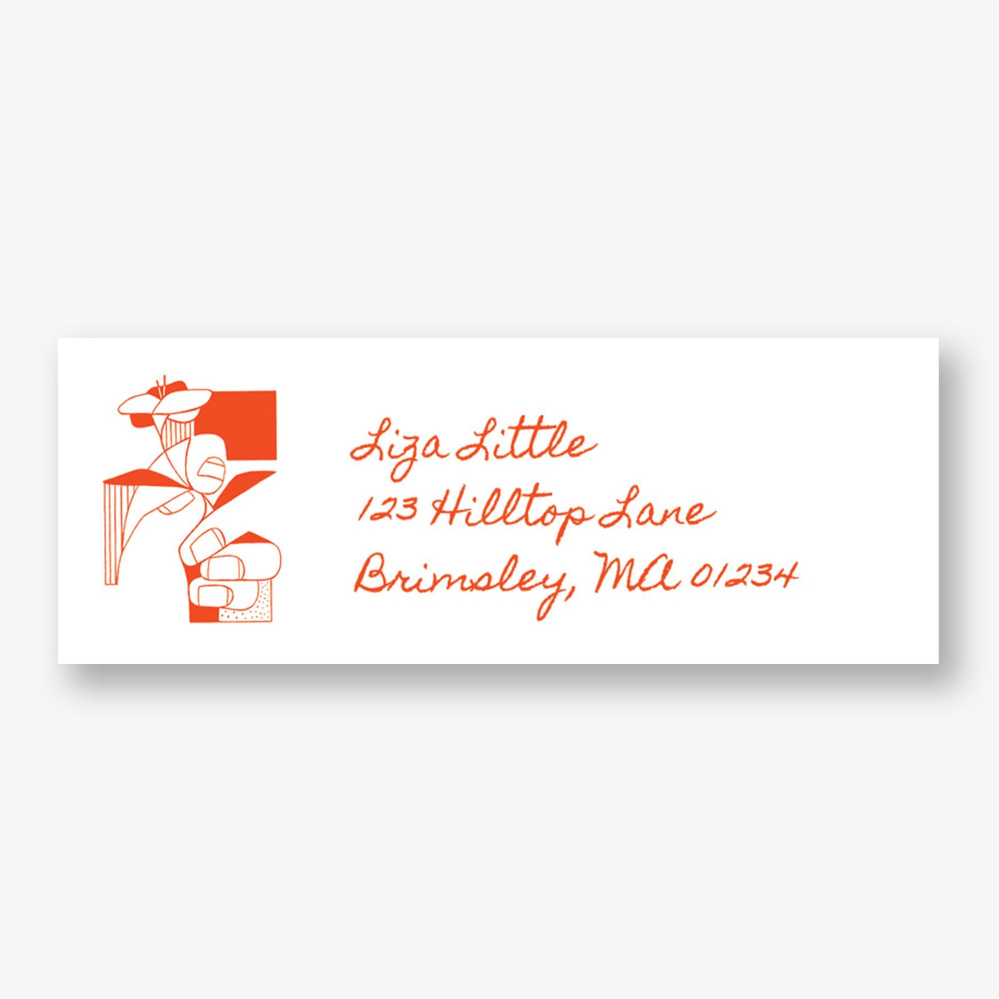 Flower Hand Return Address Label