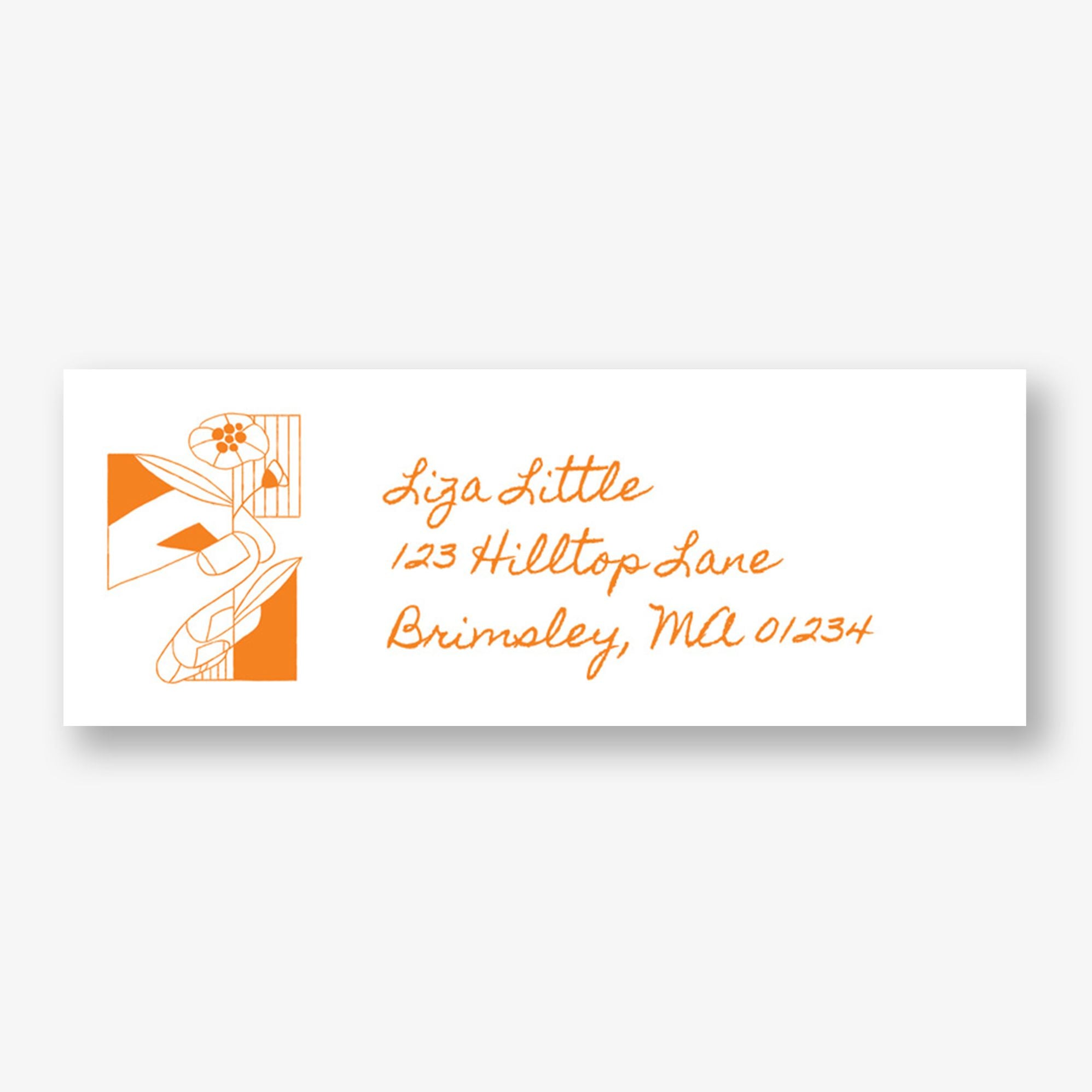 Flower Hand Return Address Label
