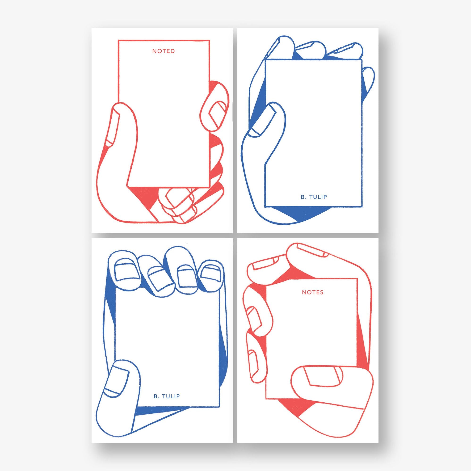 Hands Personalized Notepad Set