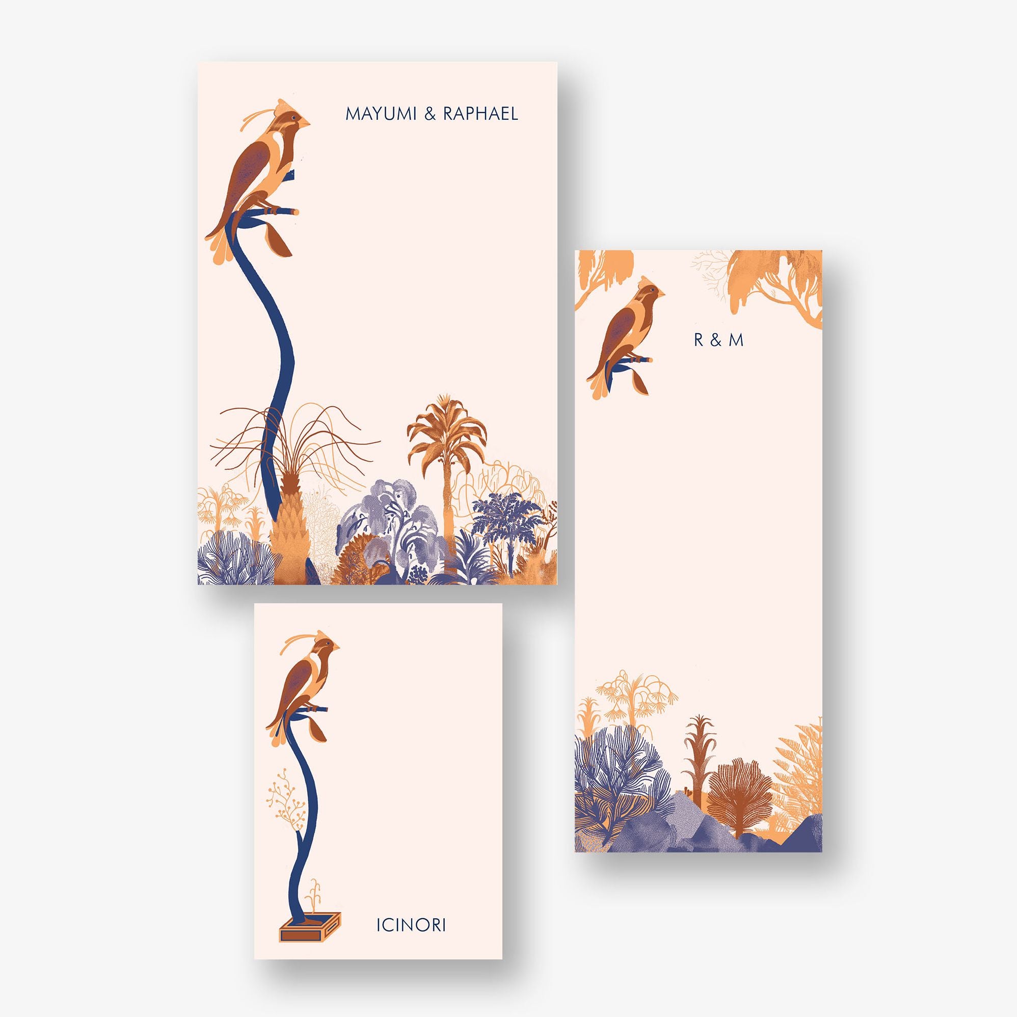 Aviary Personalized Mixed Notepad Set