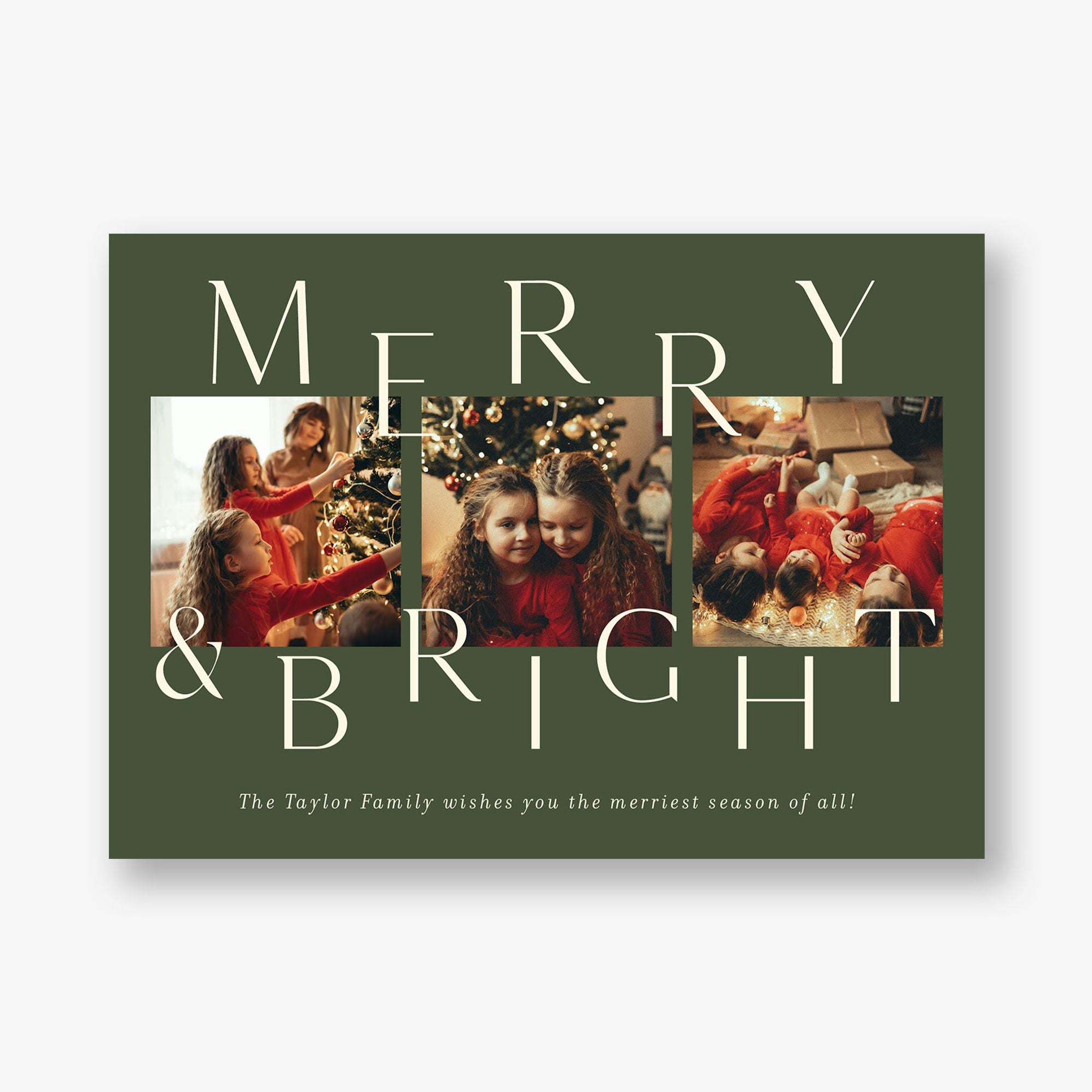 Dancing Letters Holiday Photo Card