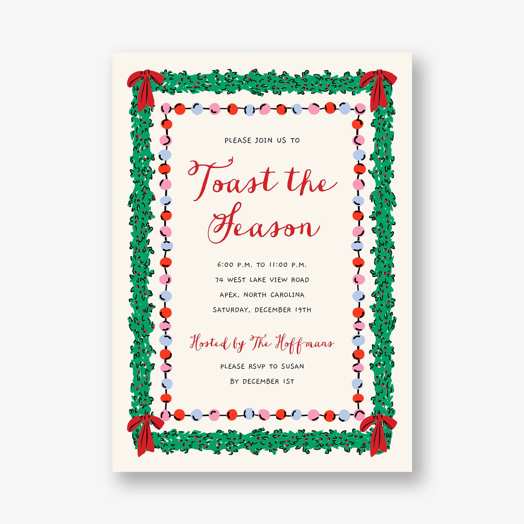 Holidazzle Holiday Party Invitation