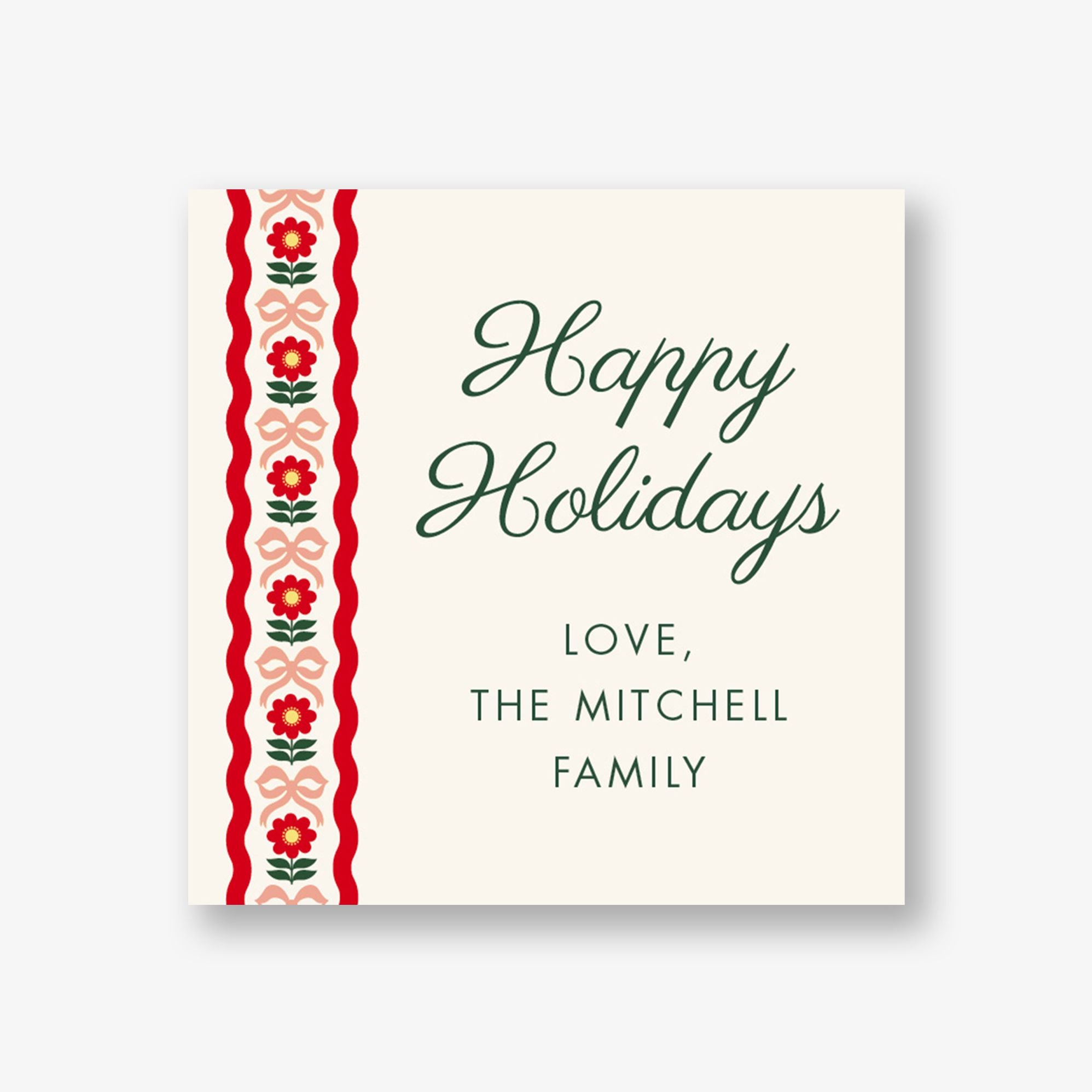 Bows and Blooms Gift Tag