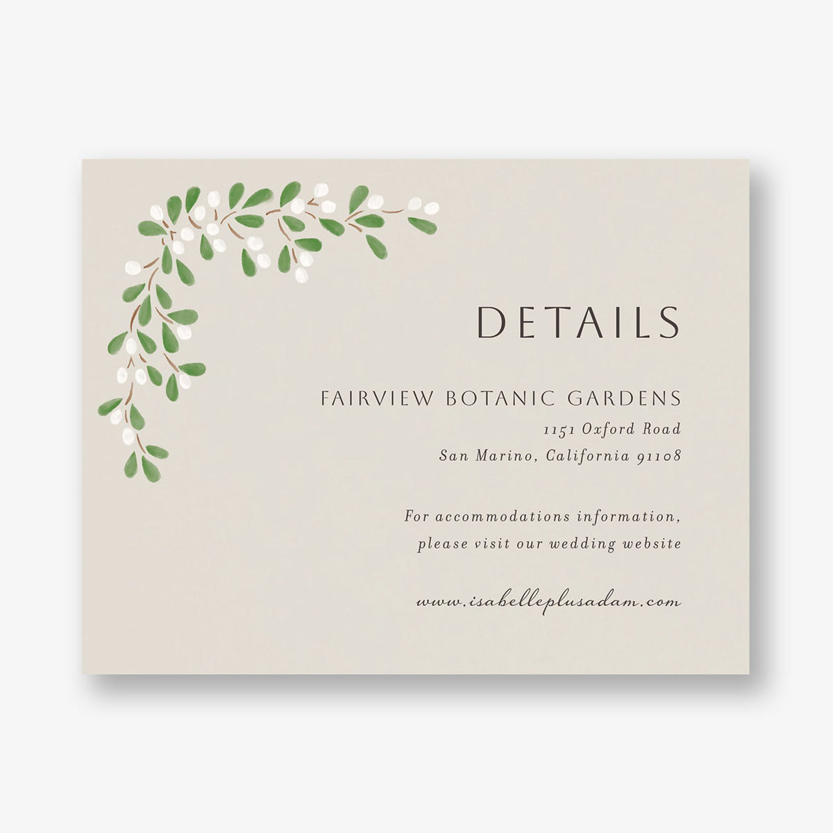 Cheerful Buds Information Card
