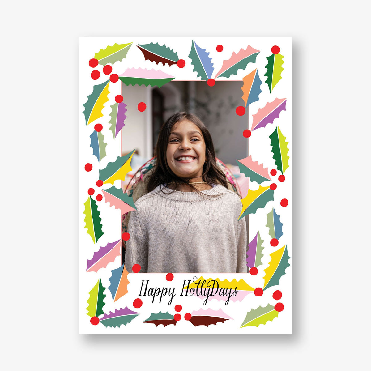 Holly Days Holiday Photo Card