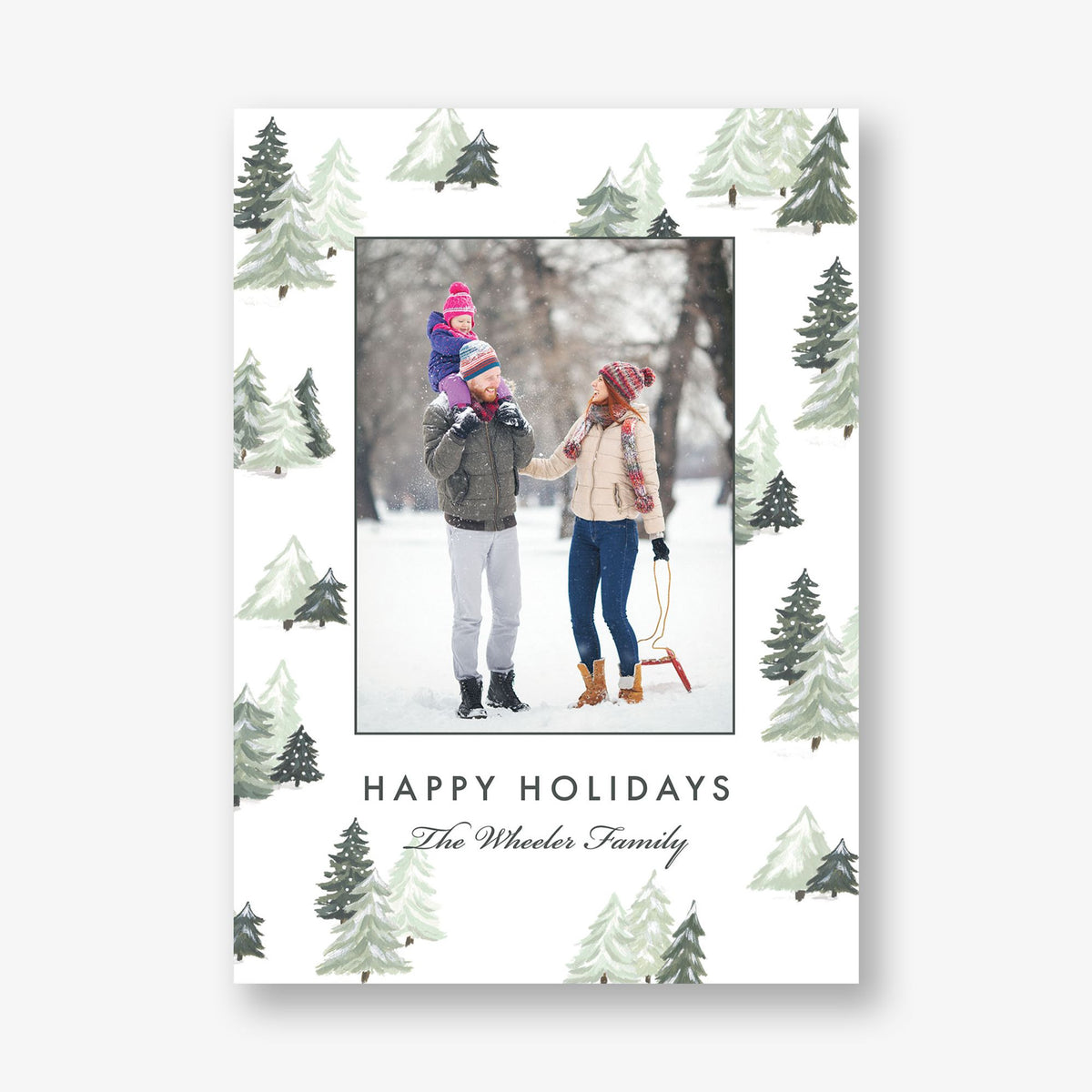 Sweet Trees Holiday Photo Card