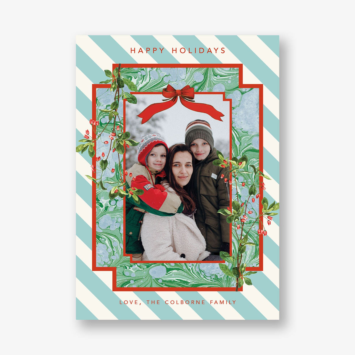Mistletoe Majesty Holiday Photo Card