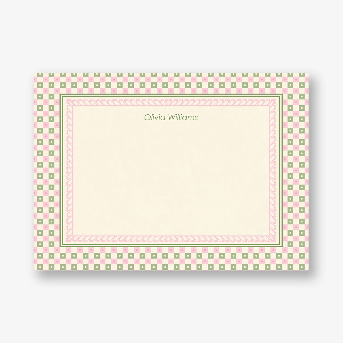 Country Gingham Stationery