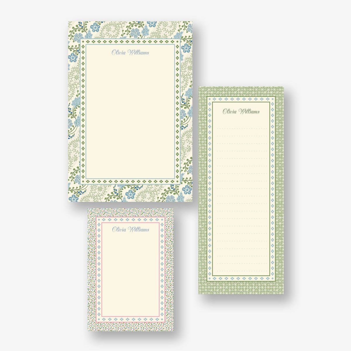 Wildflower Bouquet Personalized Mixed Notepad Set