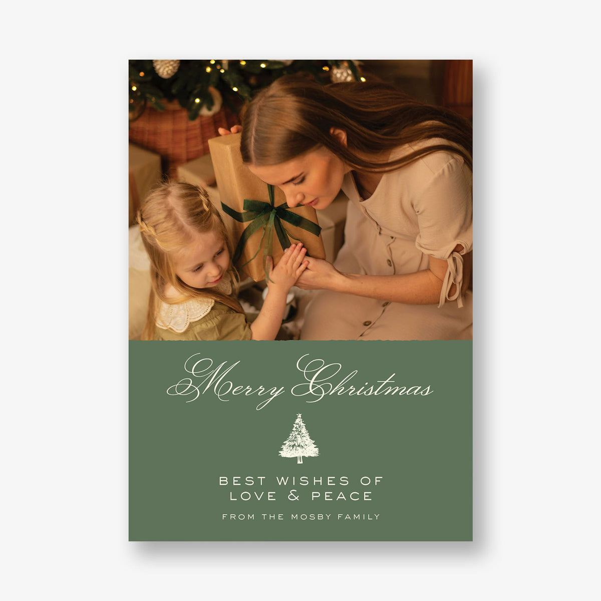 Crystal Glass Holiday Photo Card