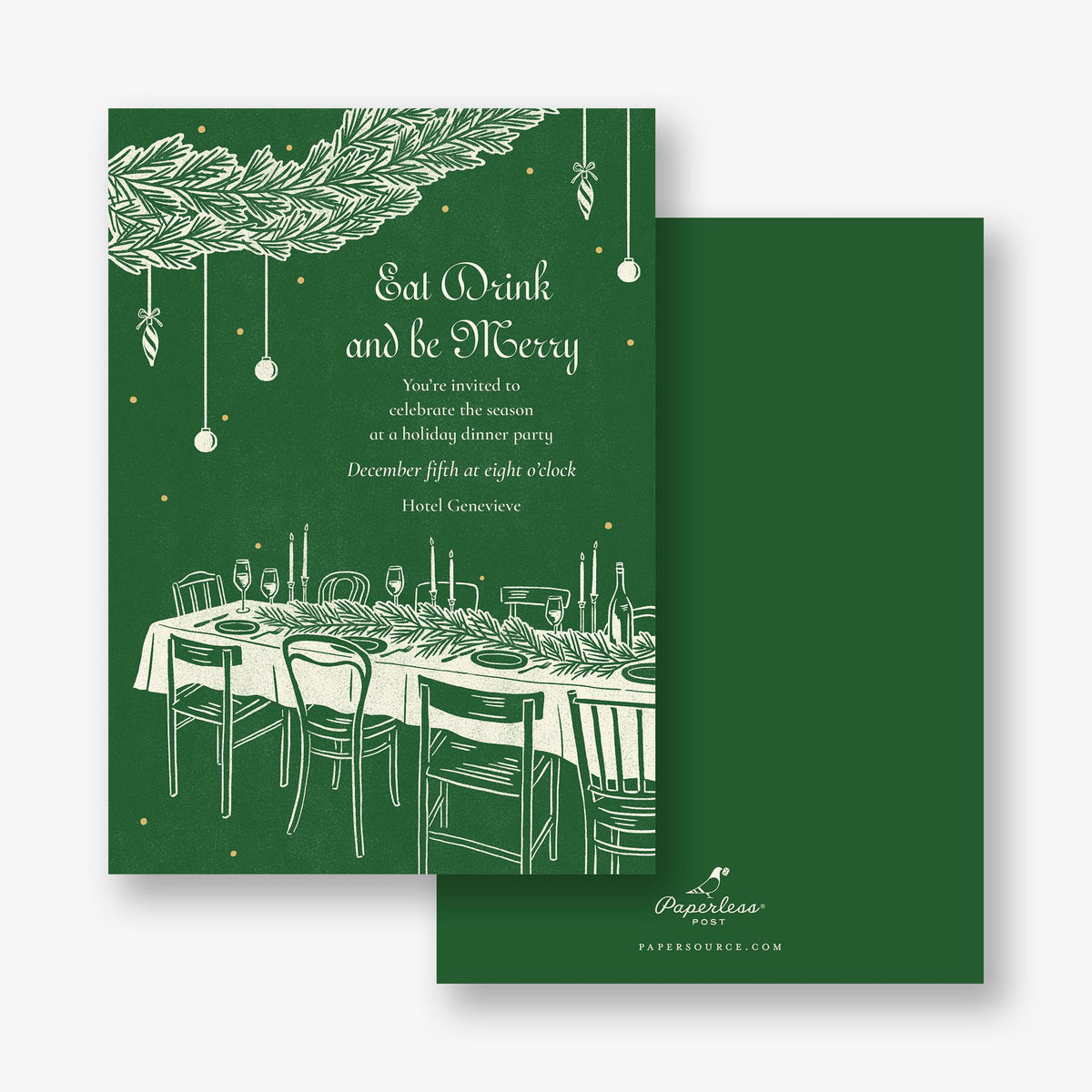 Merry Tablescape Holiday Invitation