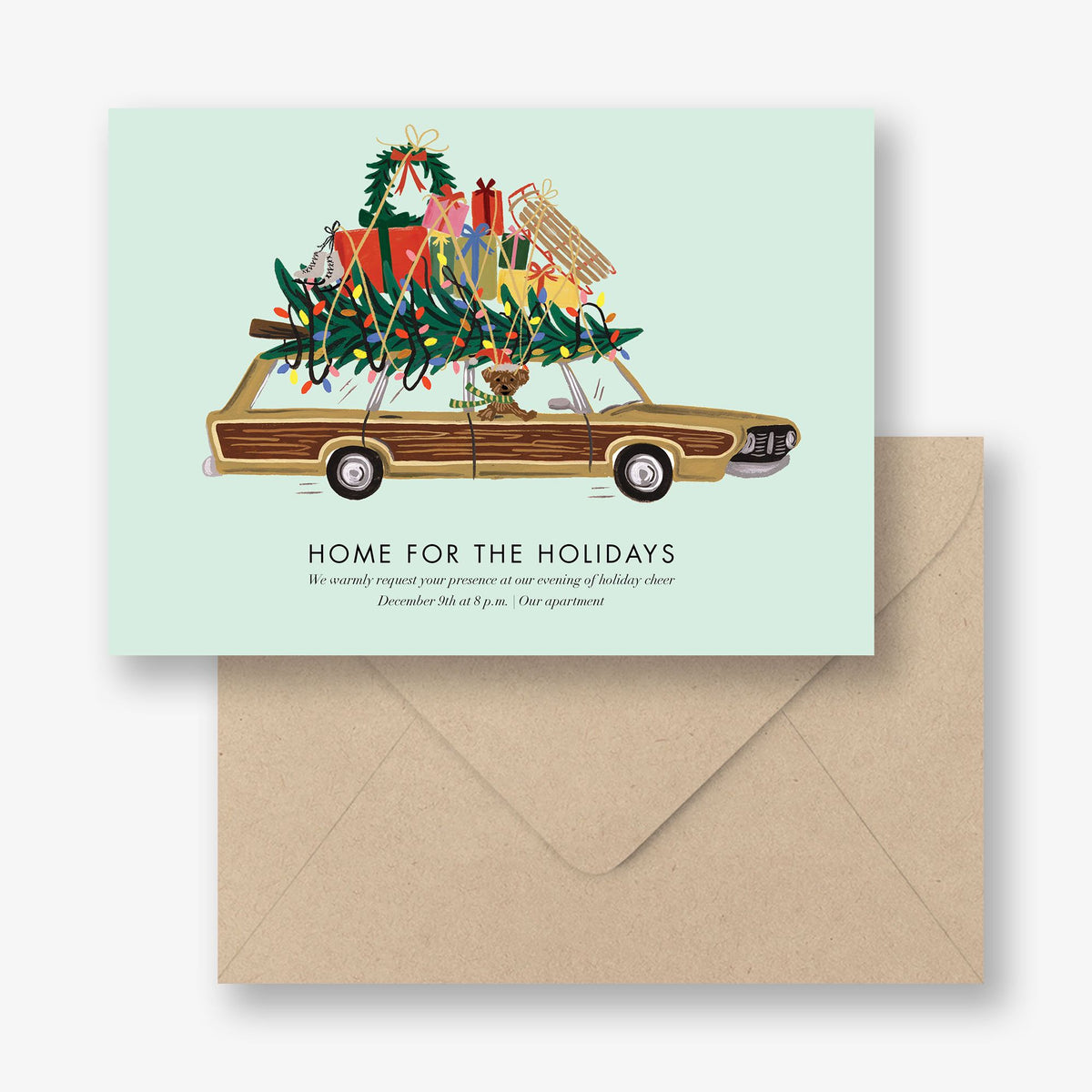 Festive Cargo Holiday Invitation