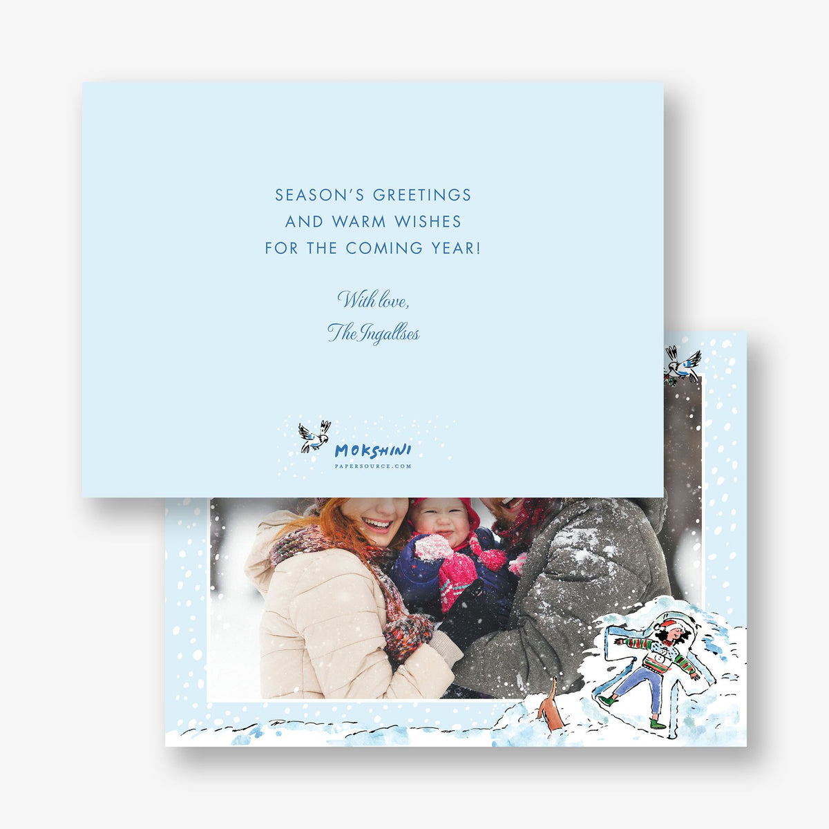 Snow Angel Holiday Photo Card