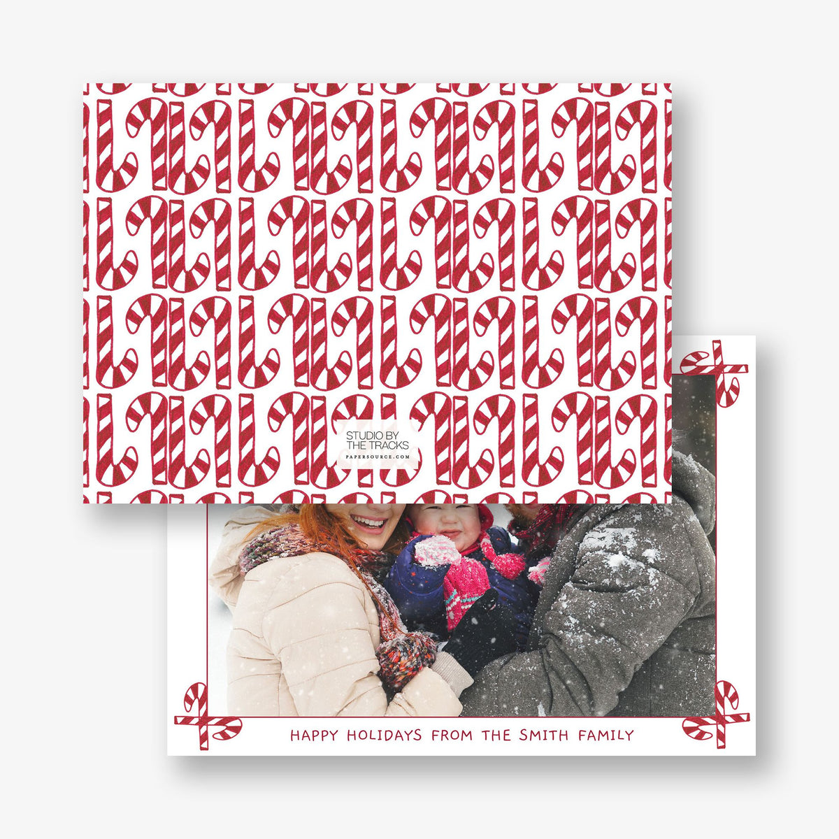 Candy Cane Holiday Photo Card