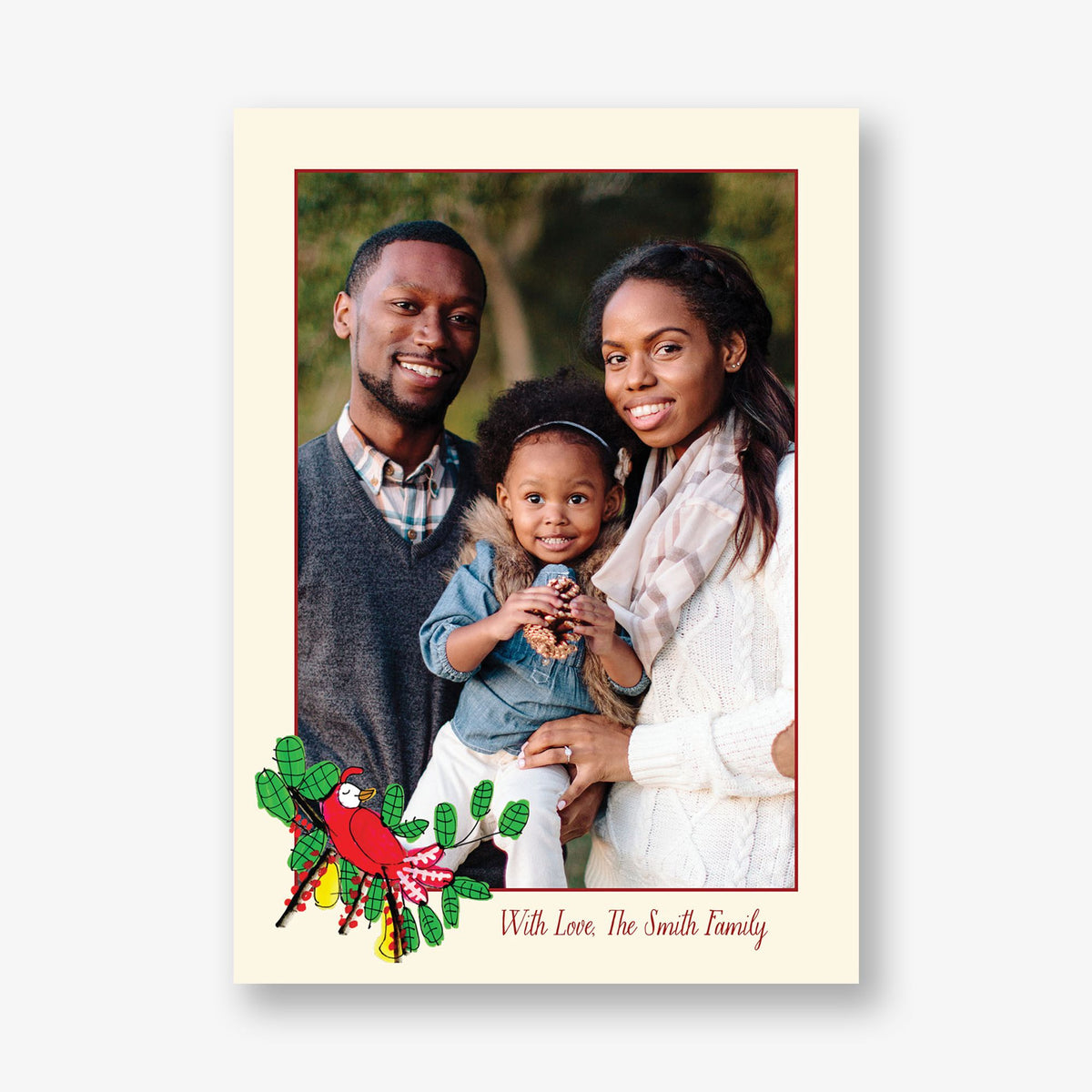 Cheery Cardinal Holiday Photo Card