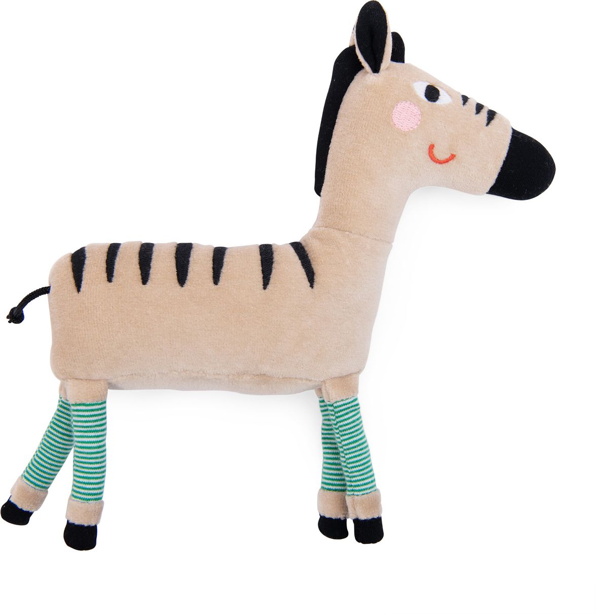 Les Toupitis Zebra Plush Toy Rattle | Paper Source