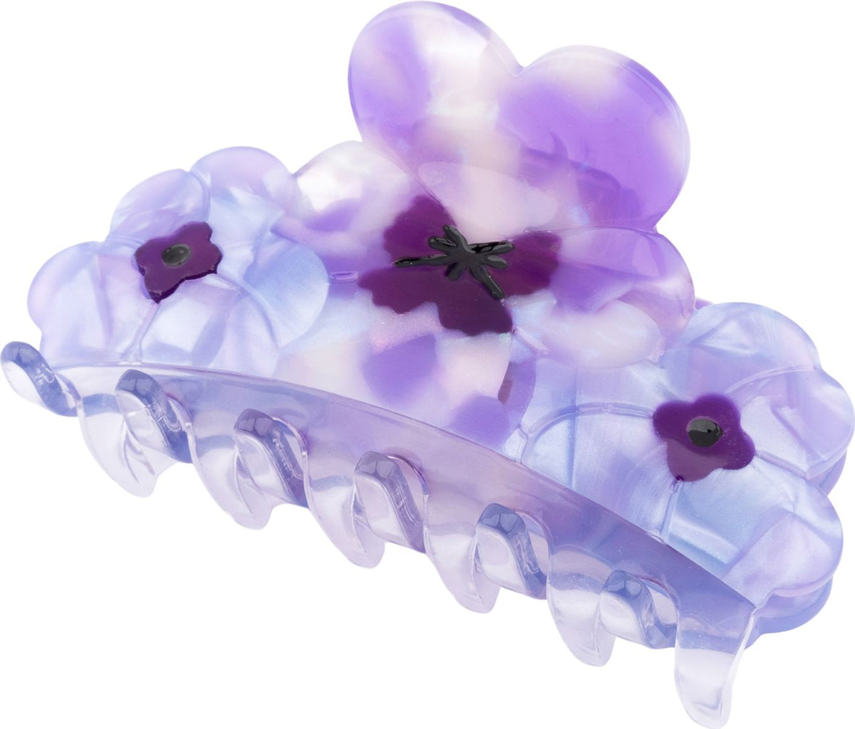 Three Pansies Hair Claw